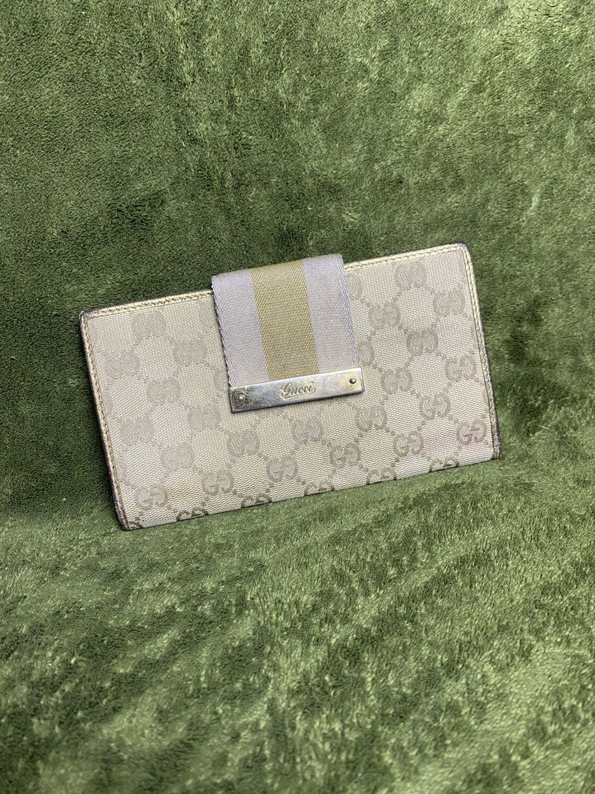 Gucci GUCCI GG canvas x leather long wallet Size ONE SIZE - 1 Thumbnail