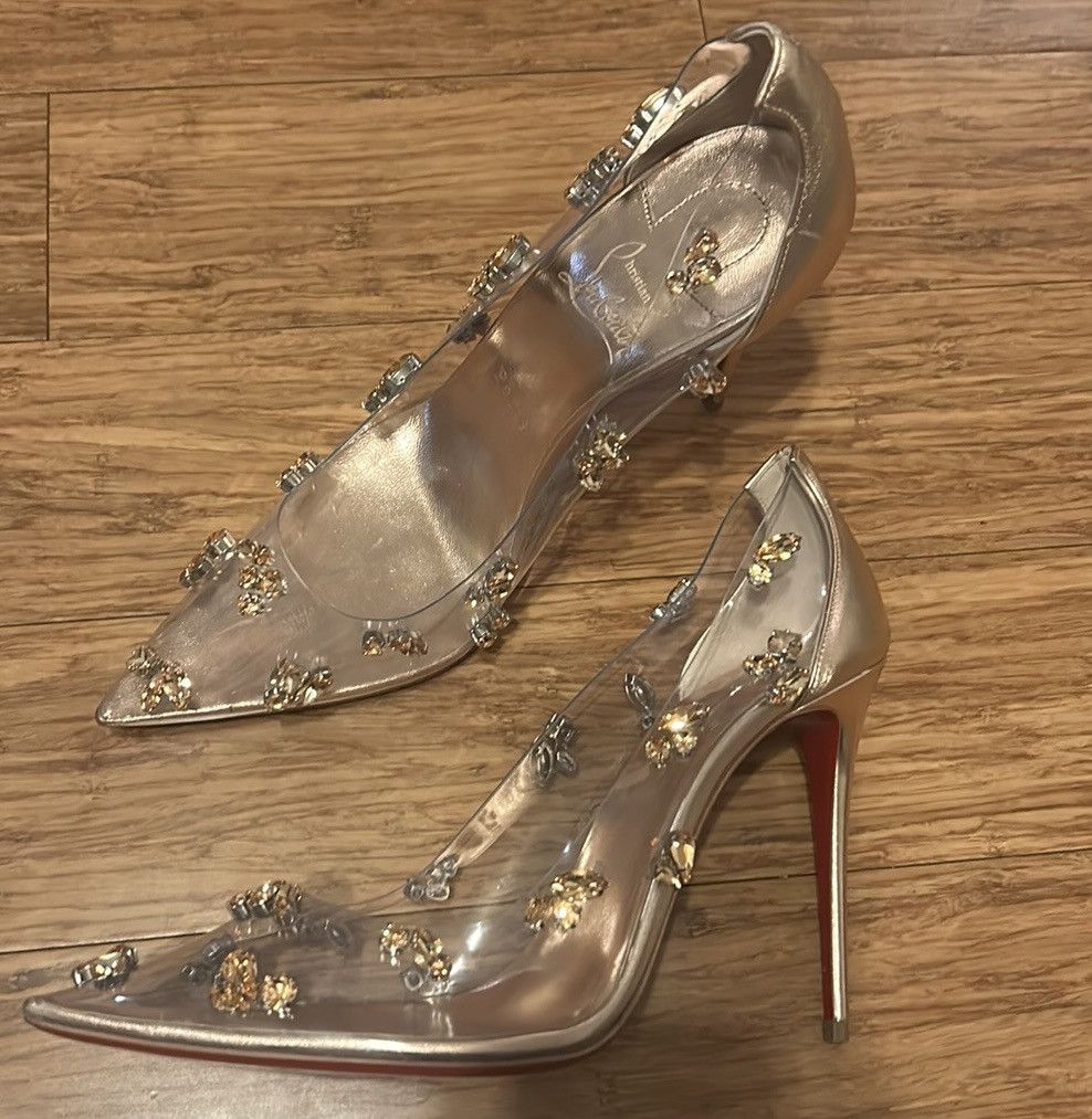 Christian Louboutin Christian Louboutin Degraqueen Clear Pointed Toe Pump Size US 8.5 / IT 38.5 - 2 Thumbnail