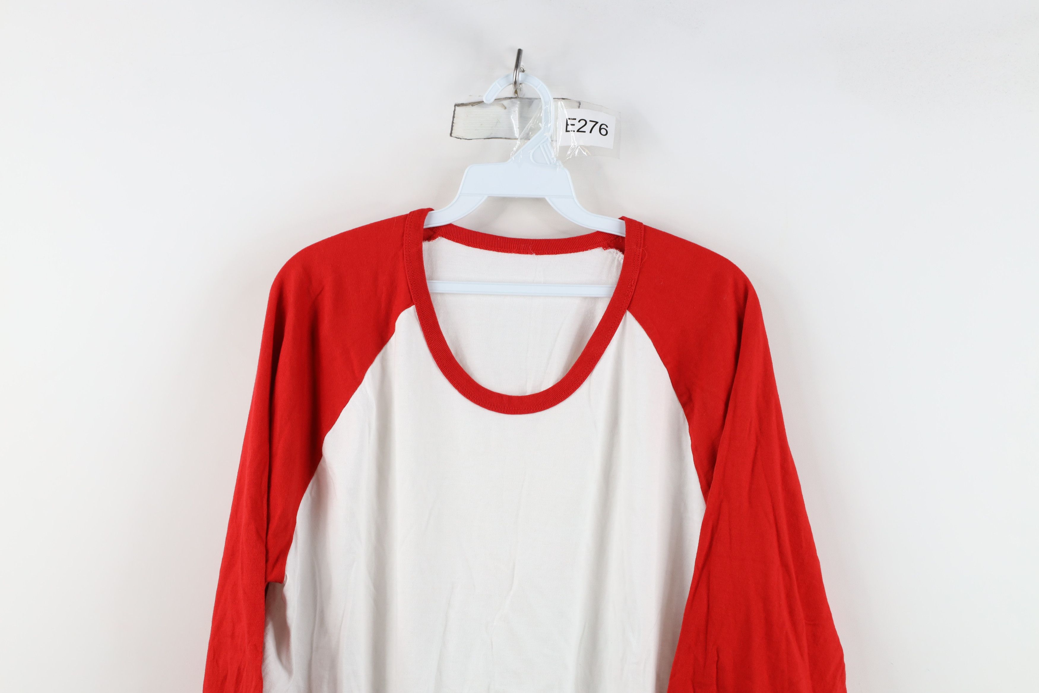 Vintage Vintage 90s Streetwear 3/4 Sleeve Raglan T-Shirt Red White Size US L / EU 52-54 / 3 - 2 Thumbnail