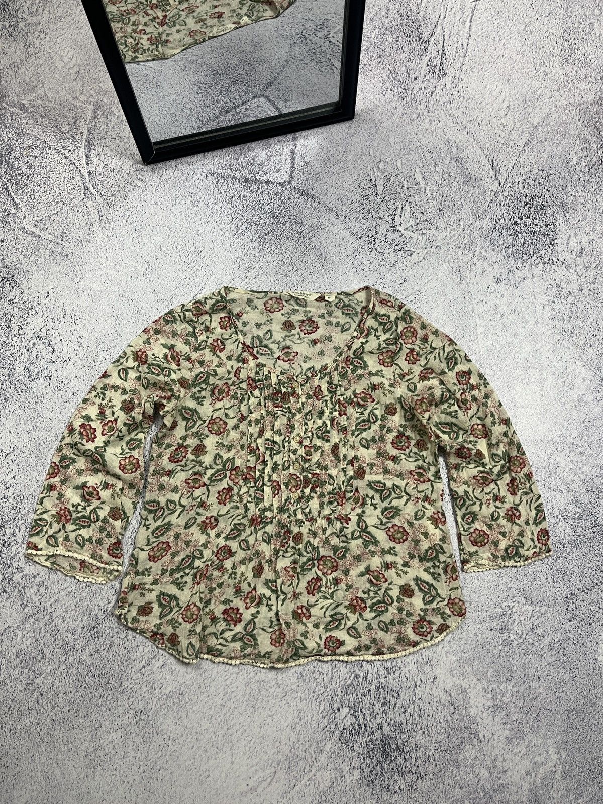 Denim & Supply Ralph Lauren Boho Floral Womens Blouse Top