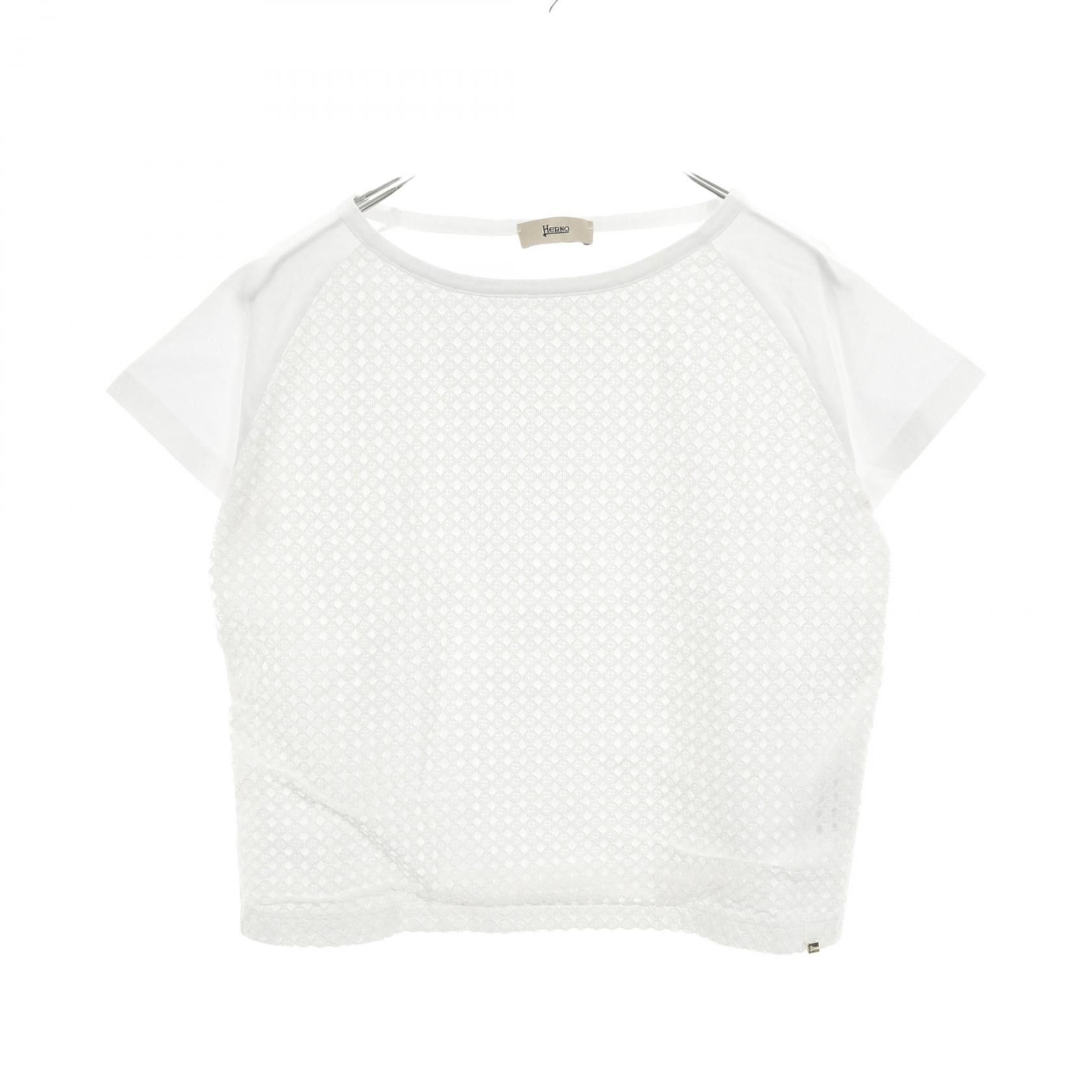 Other Other Herno SUPERFINE COTTON JERSEY SPRING LACE Cotton Top Textile Tops JG000205D DUTY FREE for USA Size ONE SIZE - 1 Thumbnail
