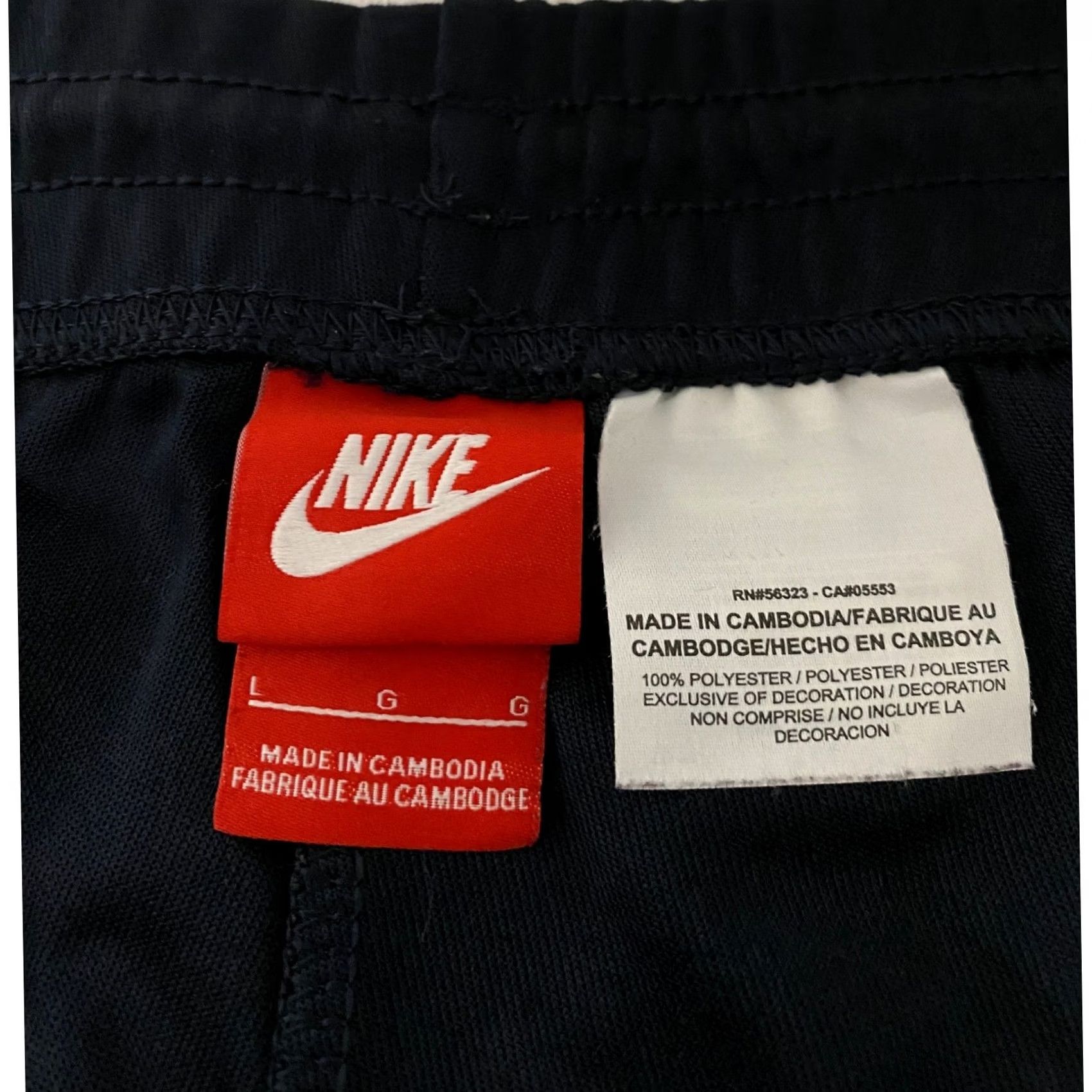 Nike Nike Sportswear Track Pants Men's Large Blue Stripe Wide Leg Polyester L Size US 33 - 5 Thumbnail