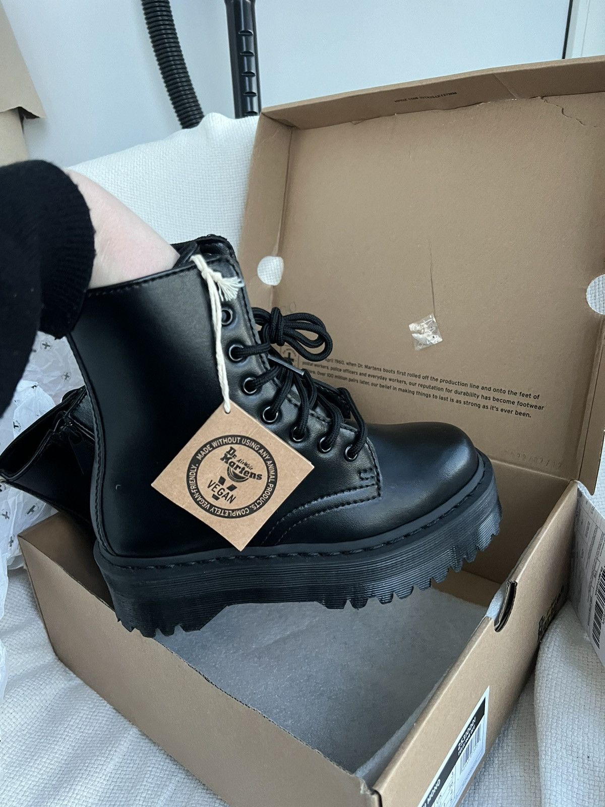 Dr. Martens Dr. Martens Jadon II Vegan Mono Black Felix Rub-Off Size 36 Size US 6 / IT 36 - 2 Thumbnail