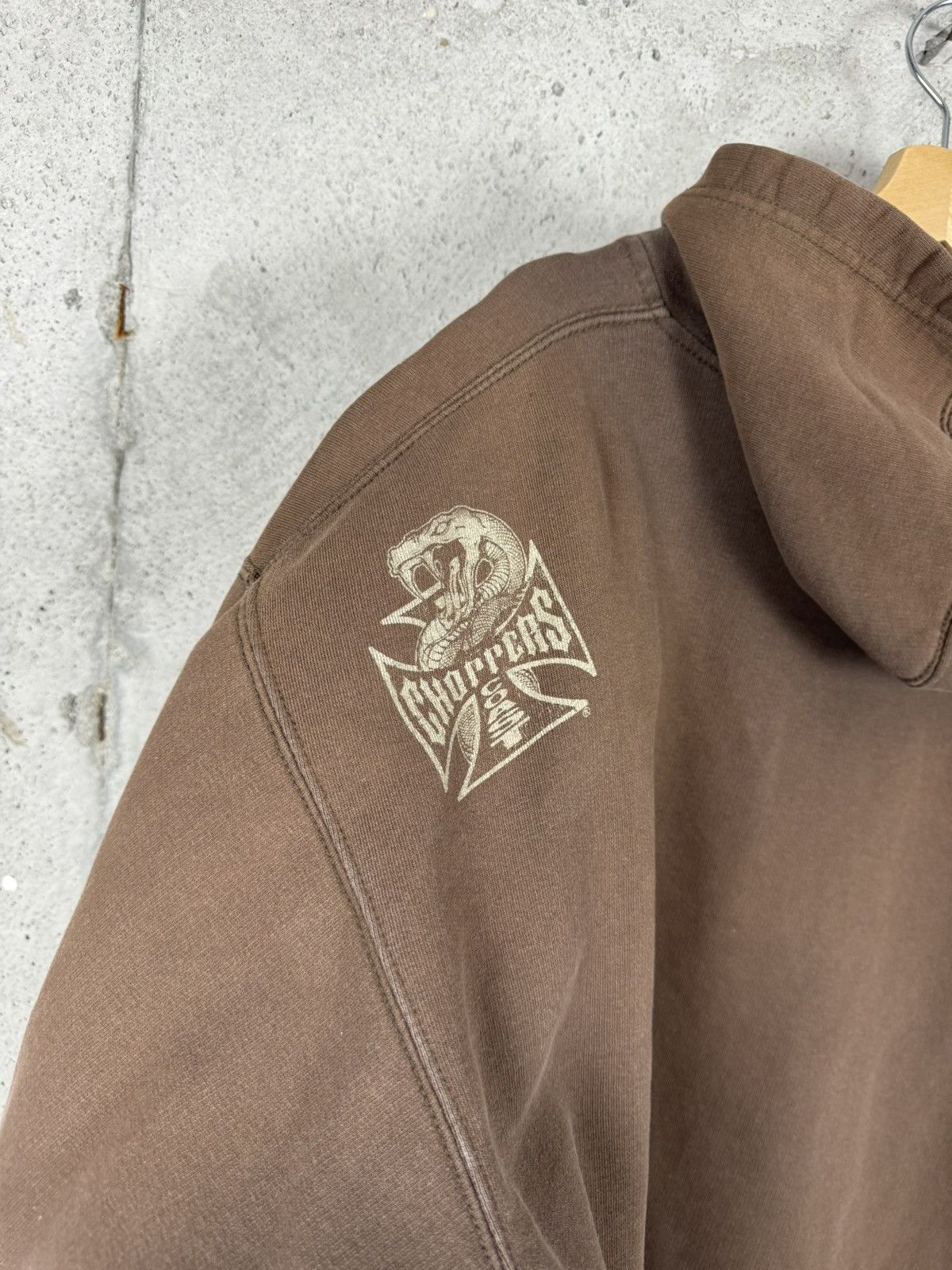 Vintage Vintage West Coast Choppers Faded Snake Zip Hoodie Size US XL / EU 56 / 4 - 7 Thumbnail