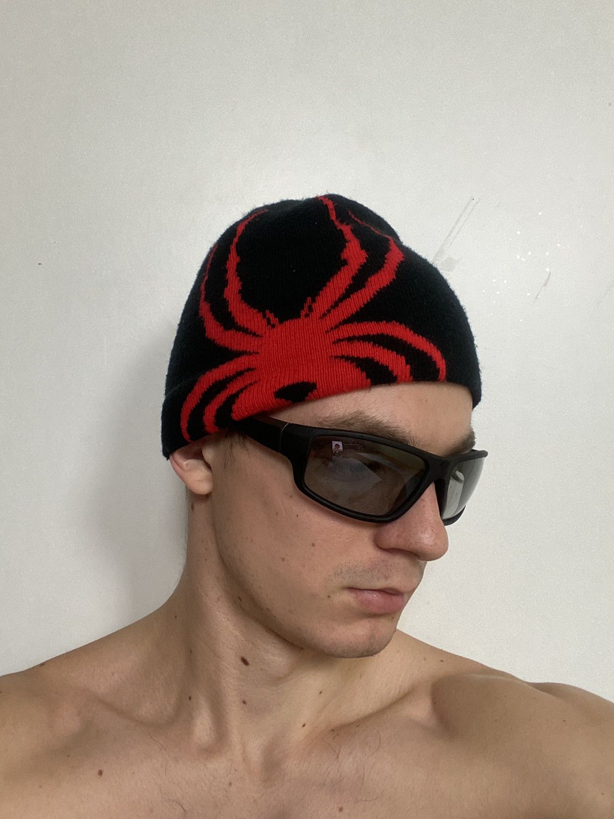 Japanese Brand × Vintage Vintage Y2K Spider Web Beanie Hat 🕸️ Size ONE SIZE - 9 Thumbnail