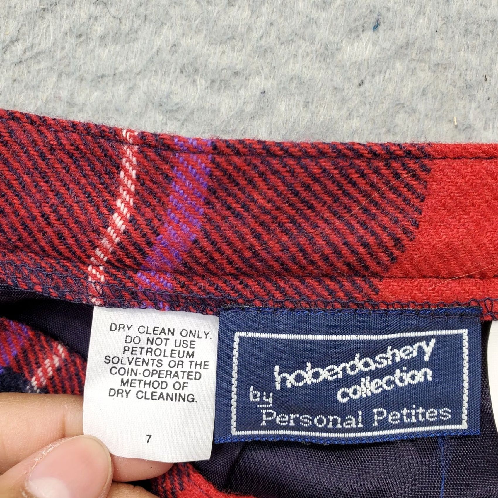 Vintage Haberdashery Collection Skirt Women Size 10P Womens Short Plaid Pleated Lined Made USA Size 32" / US 10 / IT 46 - 7 Thumbnail
