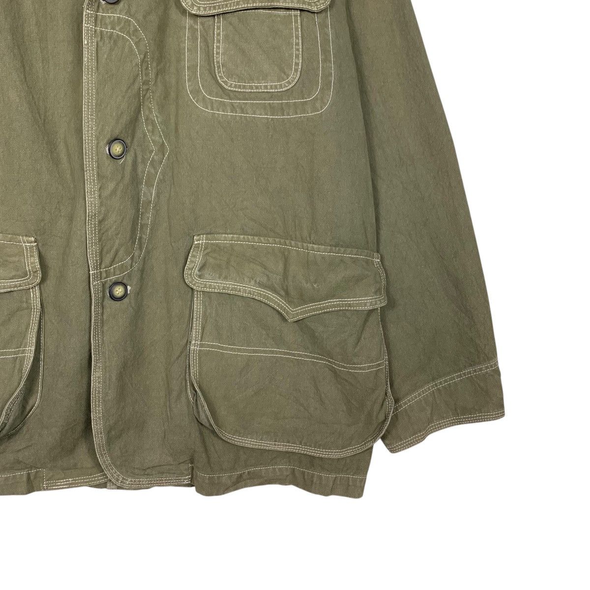 Japanese Brand COUNTYNAP Three Pocket Worker Green Chore Jacket #2372-C106 Size US M / EU 48-50 / 2 - 6 Thumbnail