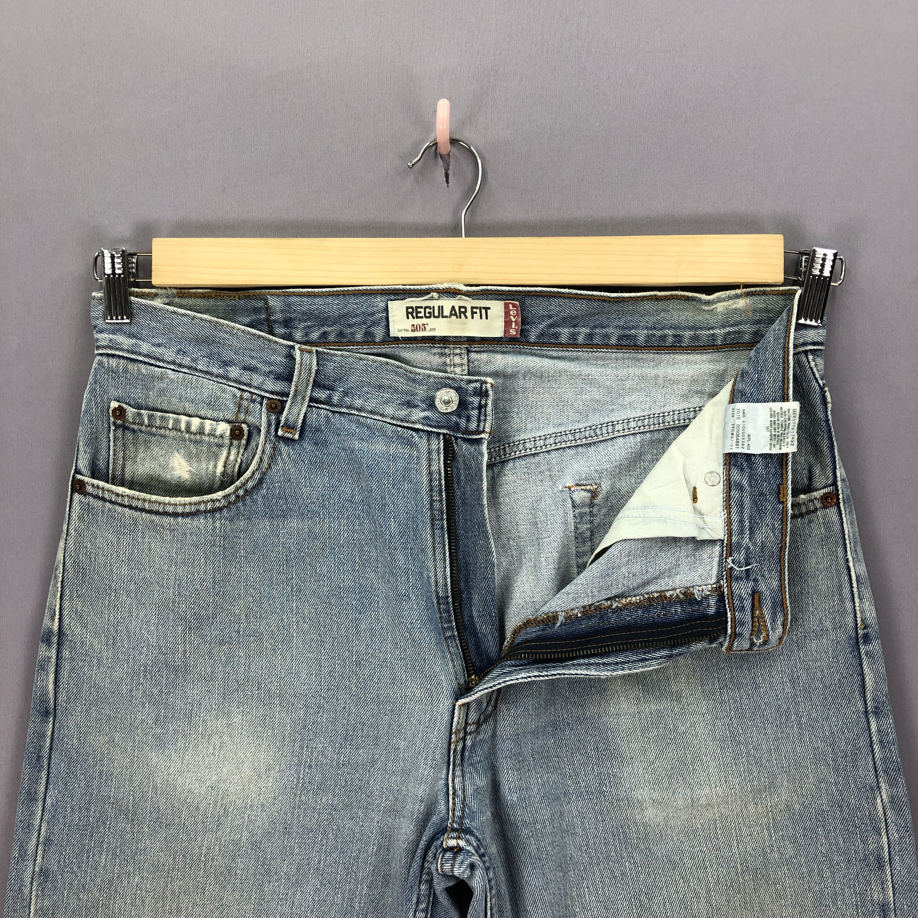 Levi's Vintage Y2K Levis 505 Sunfaded Jeans Levi's Light Wash Denim Size US 36 / EU 52 - 5 Thumbnail