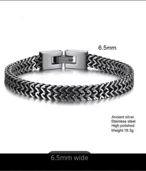 Jewelry METAL COLOUR STAINLESS STEEL BALI FOXTAIL CHAIN BRACELET Size ONE SIZE - 4 Thumbnail