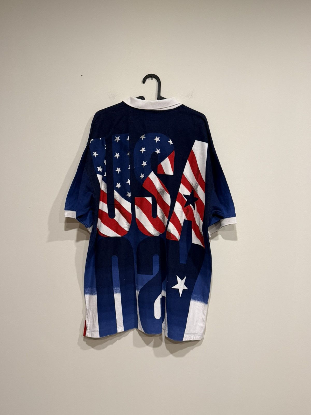 Cotton Traders VINTAGE USA FLAG POLO Size US L / EU 52-54 / 3 - 2 Thumbnail