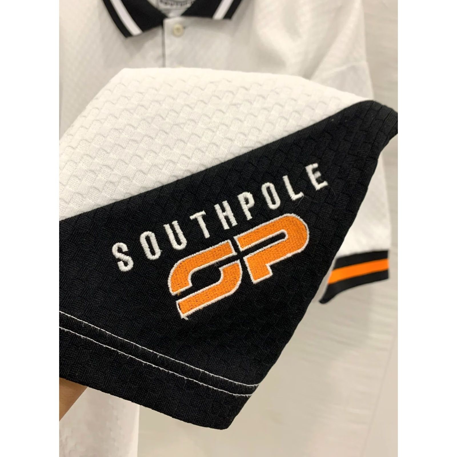 Southpole VINTAGE Southpole Polo Shirt Men’s XL Black White Orange Sporting Gear Y2K Size US XL / EU 56 / 4 - 7 Thumbnail