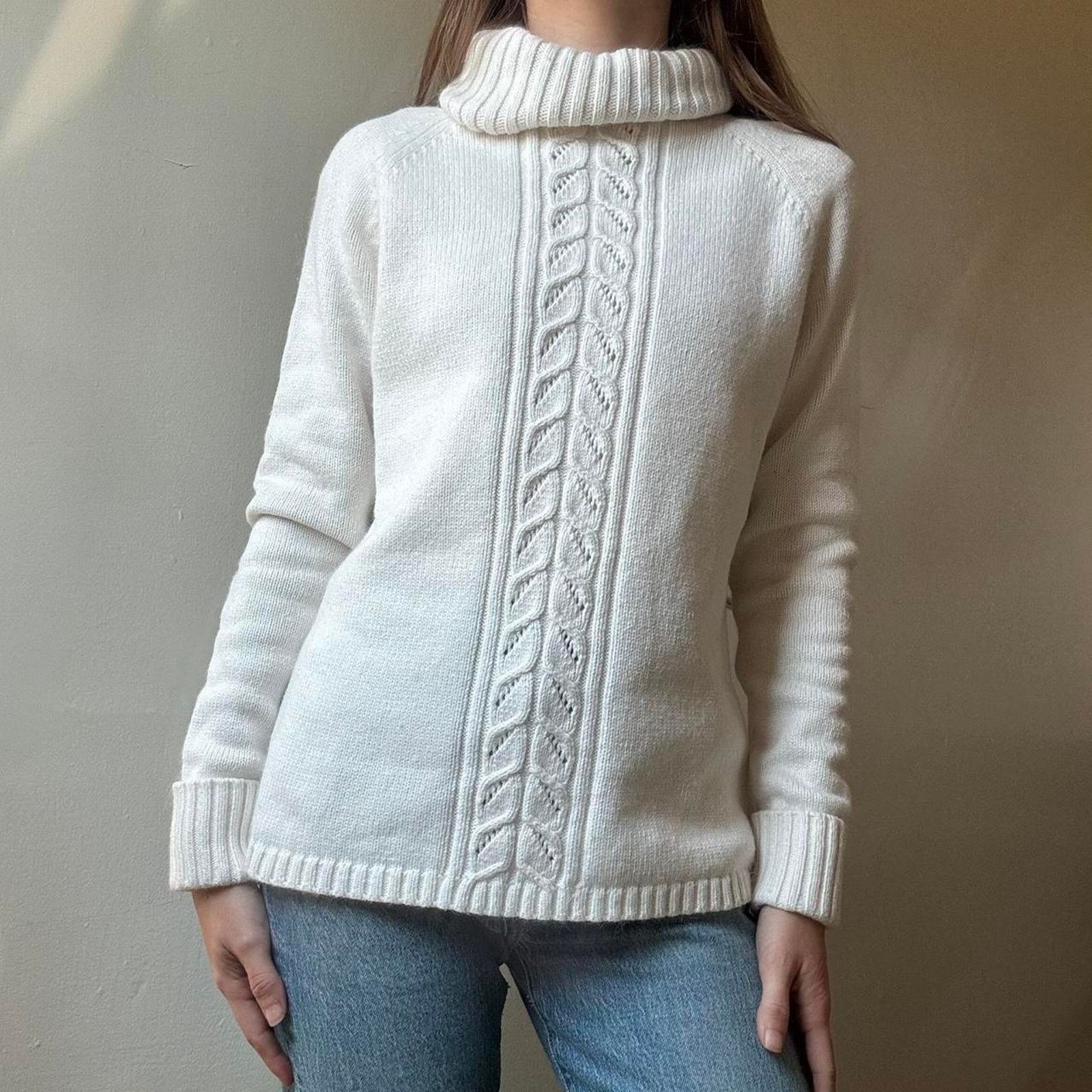 Vintage Vintage St. John’s Bay White Turtleneck Sweater Medium Size M / US 6-8 / IT 42-44 - 1 Thumbnail