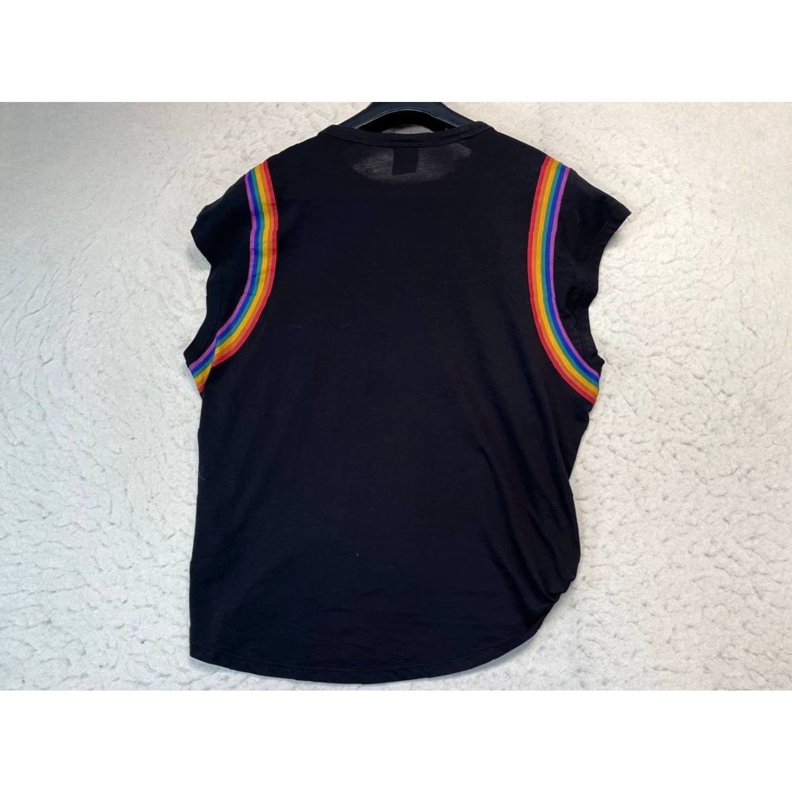 Rainbow RAW Logo T-Shirt Pride Black Rainbow Sleeveless Women Size Small Size S / US 4 / IT 40 - 2 Thumbnail