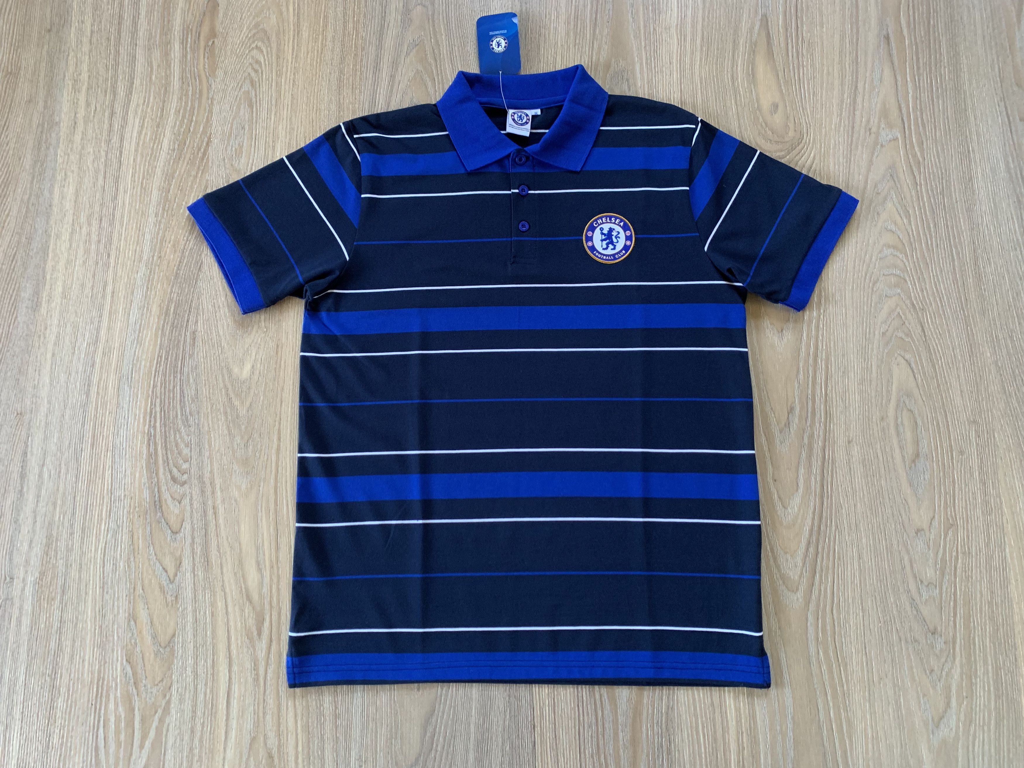Chelsea Soccer × Vintage Chelsea FC Cotton Stripe Polo Size US M / EU 48-50 / 2 - 2 Thumbnail