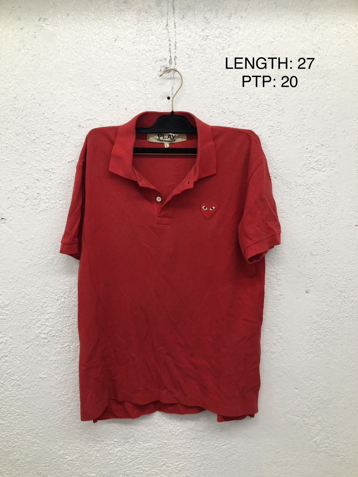 Comme des Garcons PLAY Comme Des Garçons PLAY red Polo size L F3 Size US L / EU 52-54 / 3 - 7 Thumbnail