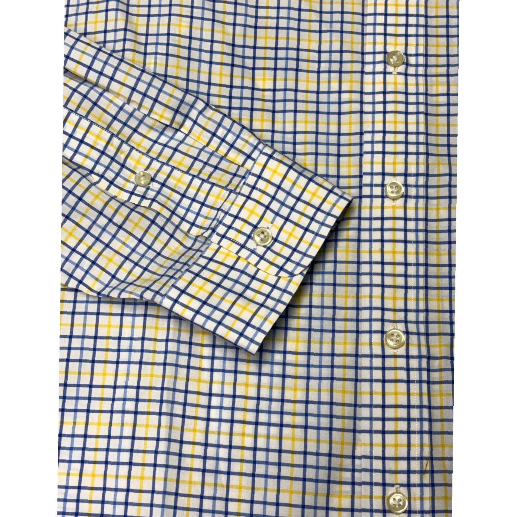 Ralph Lauren Ralph Lauren Mens Button-Down Shirt Yellow Blue Plaid Stretch Cotton L Size US L / EU 52-54 / 3 - 3 Thumbnail