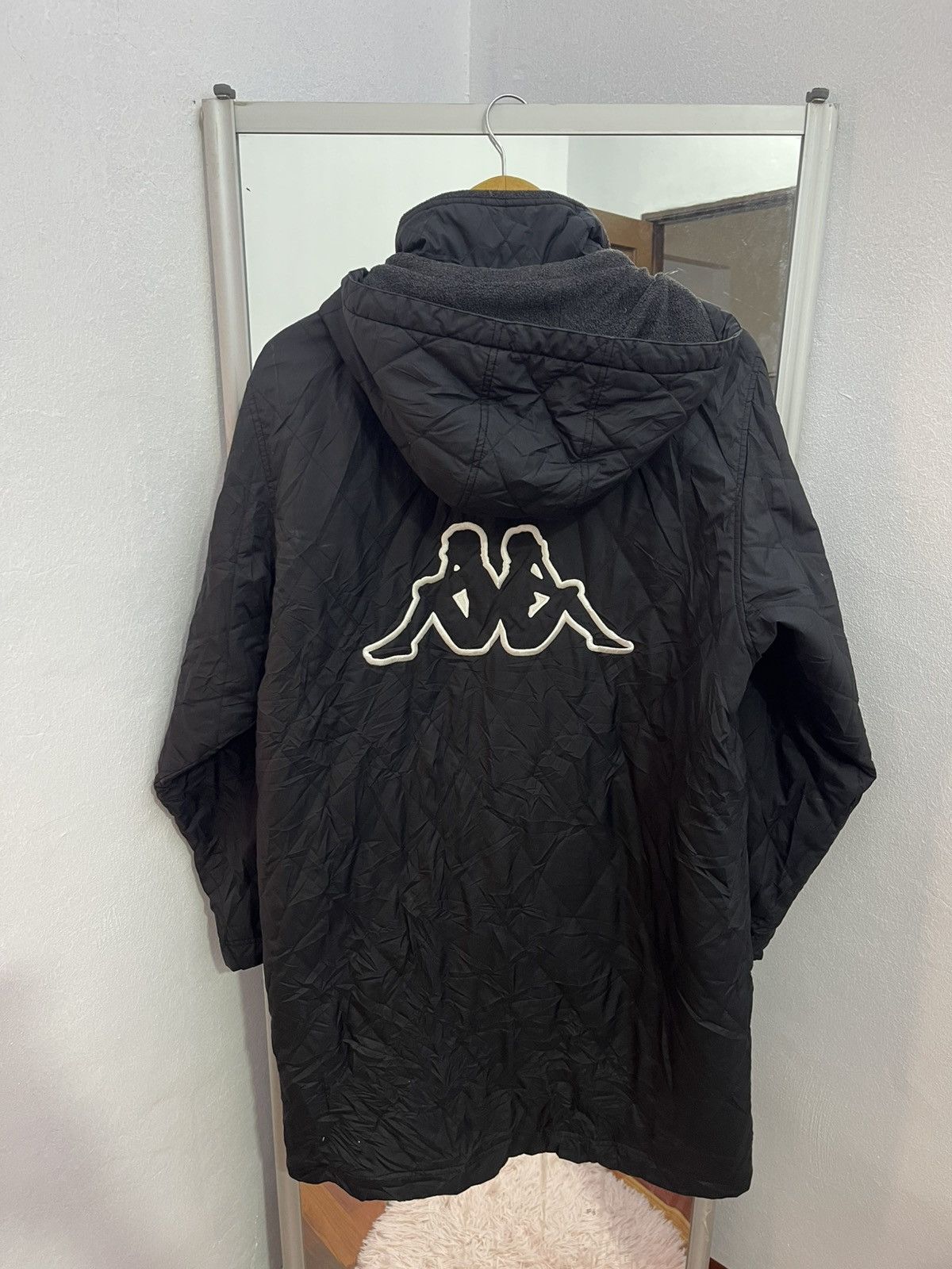 Kappa Vintage Kappa Black Bench Coat Long Parka Hooded Size US XL / EU 56 / 4 - 11 Thumbnail