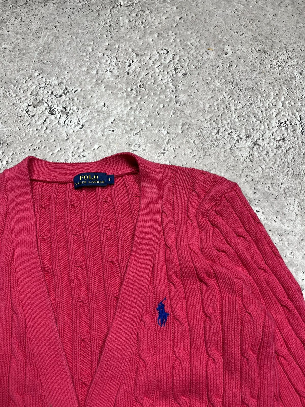 Polo Ralph Lauren Polo Ralph Lauren Cable Knit Cardigan Pink Button Up Size S Size S / US 4 / IT 40 - 5 Thumbnail