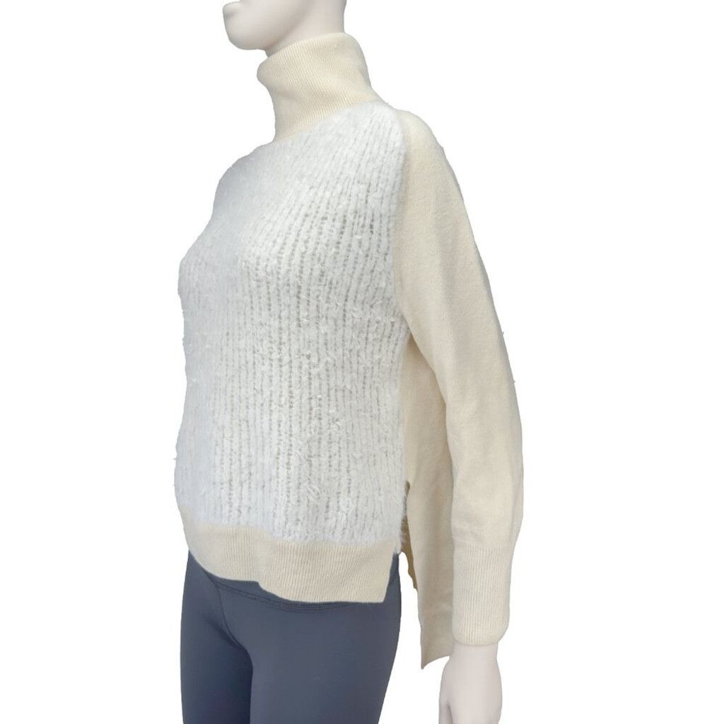 3.1 Phillip Lim PHILLIP LIM Designer White Cream Turtleneck Sweater Size S Size XS / US 0-2 / IT 36-38 - 3 Thumbnail