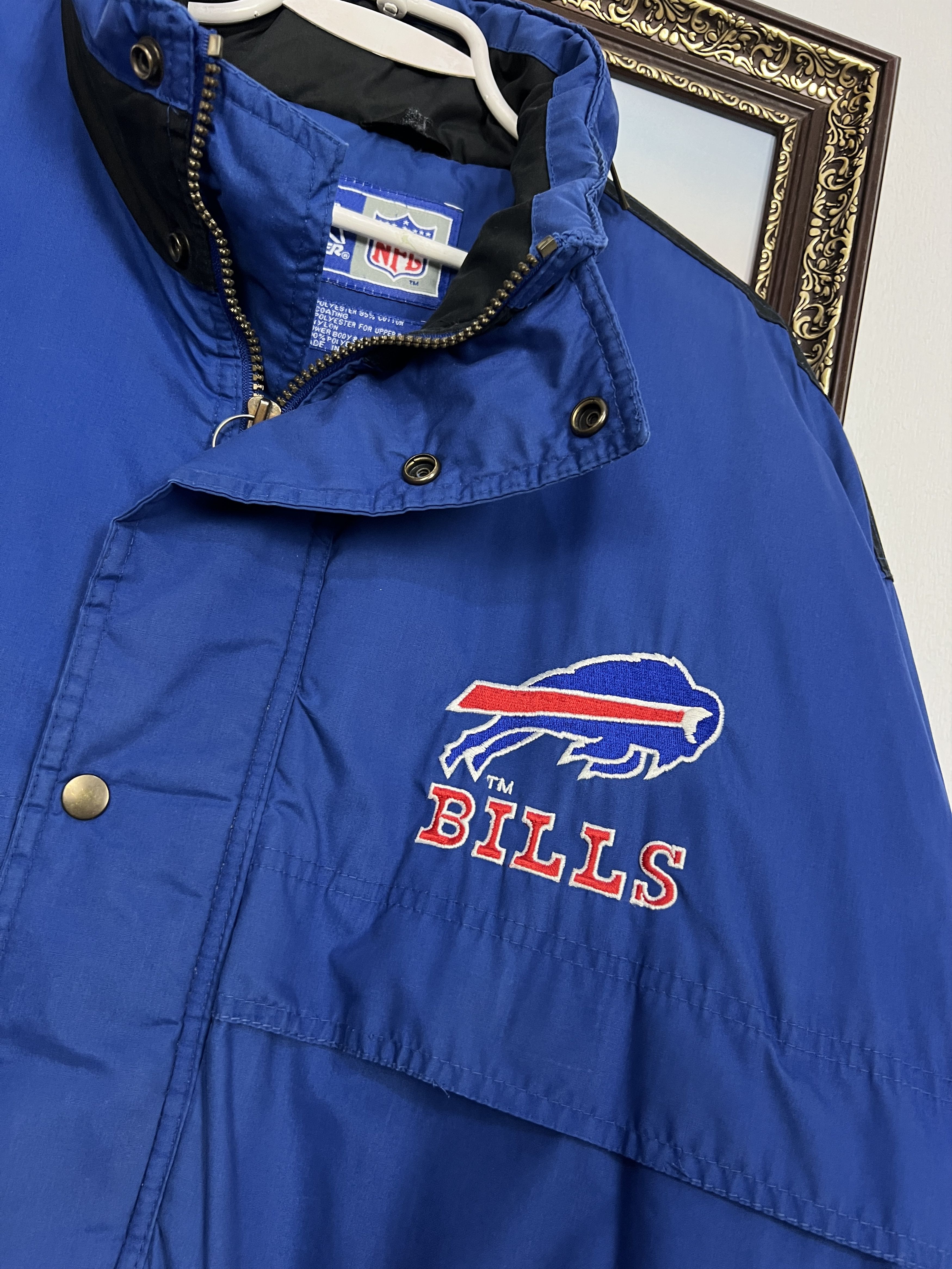 Starter Vintage 90's Buffalo Bills Padded Long Jacket NFL Rare Size US XL / EU 56 / 4 - 3 Thumbnail