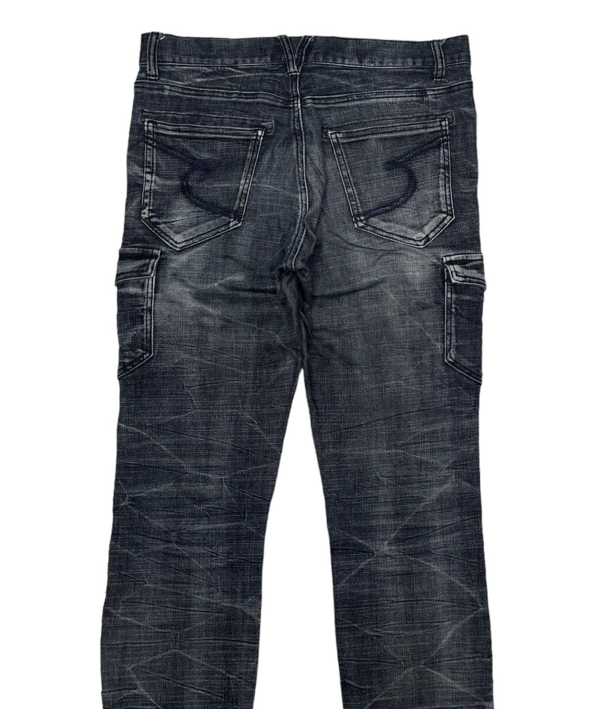 If Six Was Nine VINTAGE SEMANTIC DESIGN MULTI POCKET PUNK DISTRESS DENIM Size US 32 / EU 48 - 6 Thumbnail