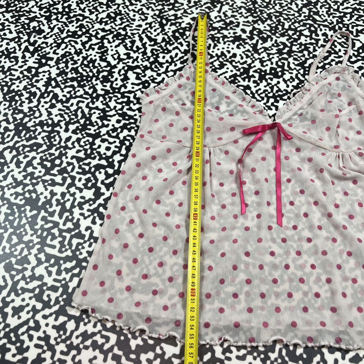 Vintage Vintage Y2K Sexy Mesh Dot Night Retro Tank Top 90s Style Size M / US 6-8 / IT 42-44 - 16 Thumbnail