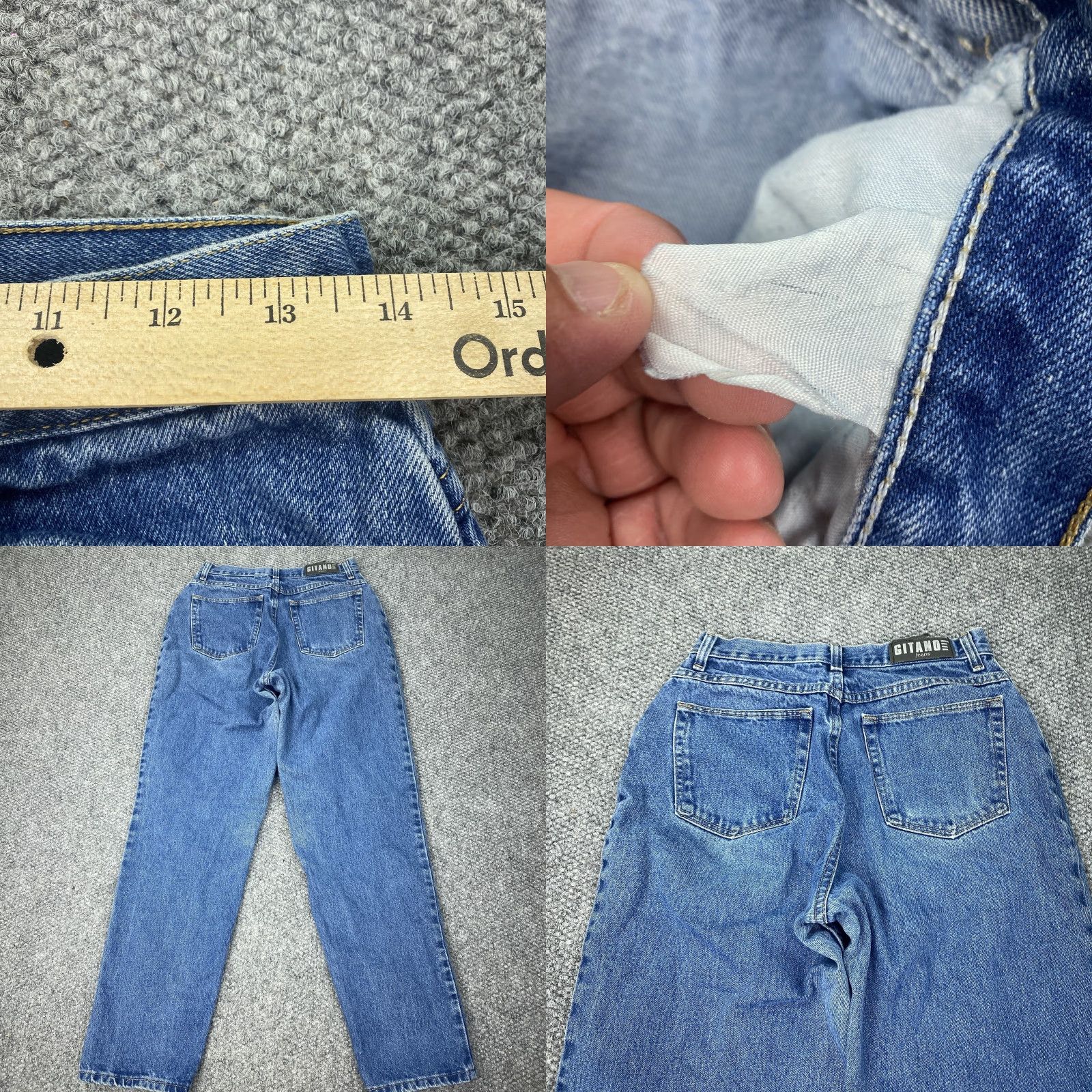 Vintage VINTAGE Gitano Jeans Mens 32x29 Tapered Denim Pants 90s Retro High Rise Blue Waist 29 Size US 29 - 8 Thumbnail