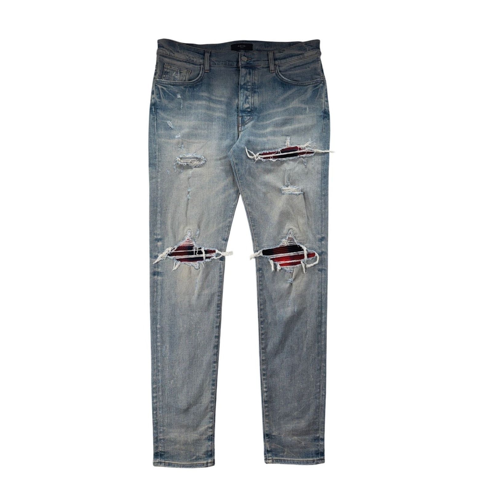 Amiri Amiri Mx1 red plaid jeans size 30 | Grailed