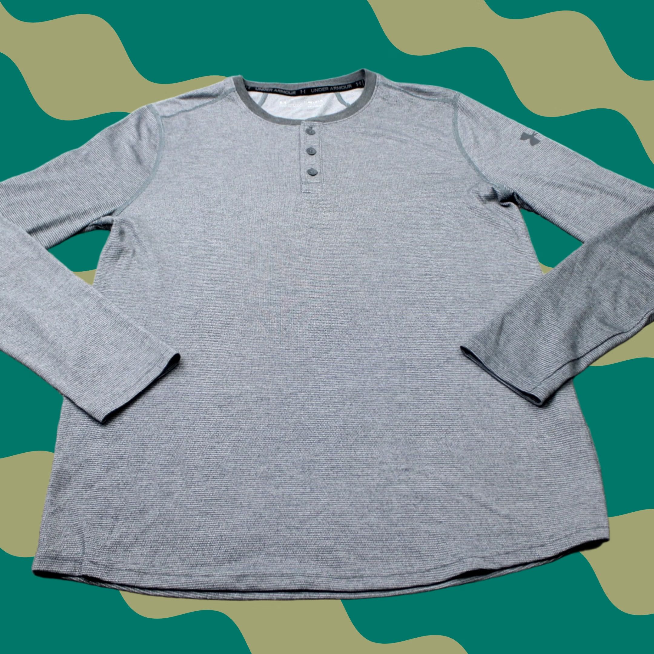 Under Armour Under Armour Threadborne Henley Shirt Mens M Gray Loose Fit L/S Pullover T-Shirt Hydration Breathable Activewear Regular Size Size US M / EU 48-50 / 2 - 1 Thumbnail