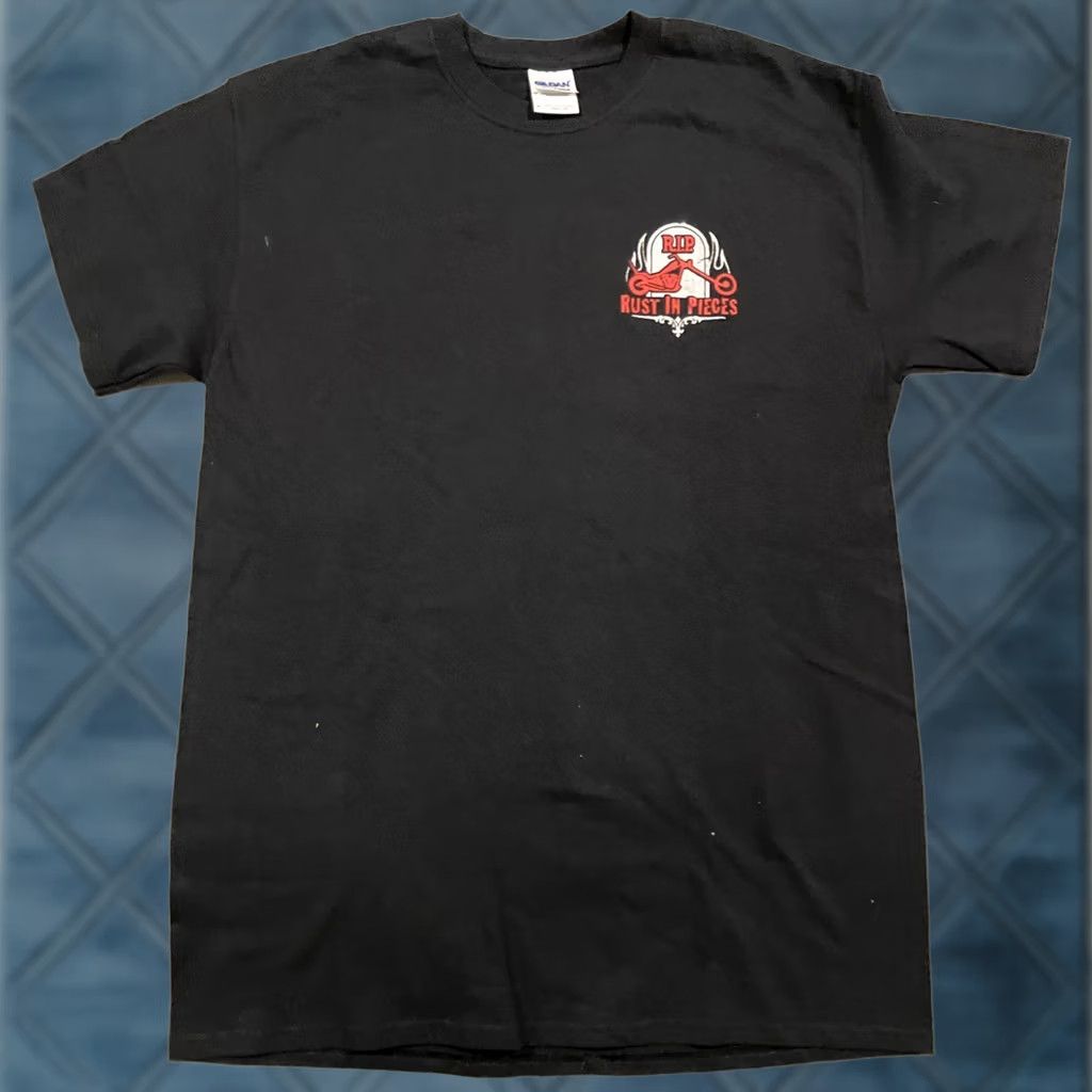 Gildan VINTAGE Gildan T-Shirt Chopper Graveyard RUST IN PIECE Graphic on Front Harley Davidson Black Medium Men Mens Size US M / EU 48-50 / 2 - 1 Thumbnail