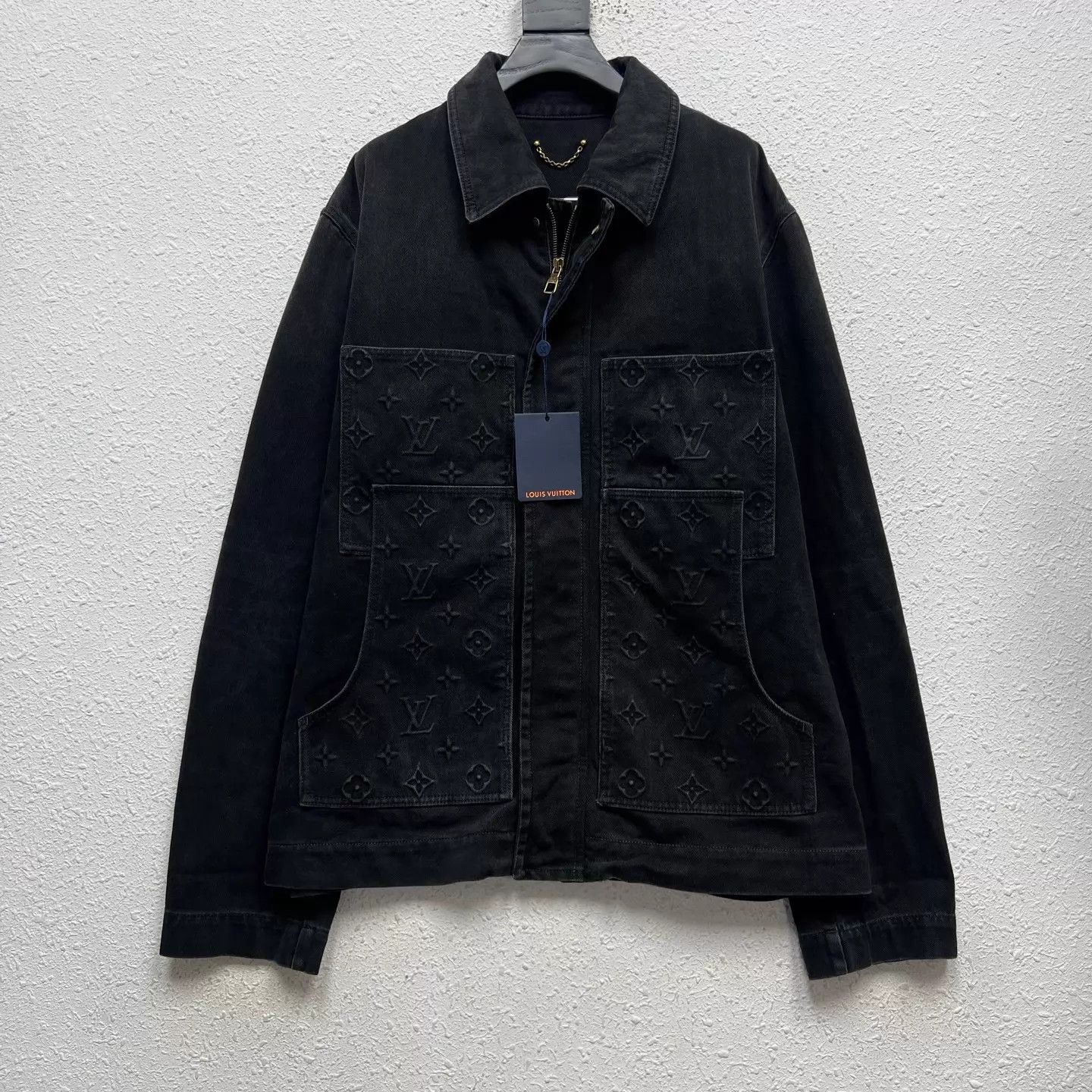 Louis Vuitton LV Black Lumberjack Washed Denim Jacket Size 56 Size US XL / EU 56 / 4 - 1 Thumbnail