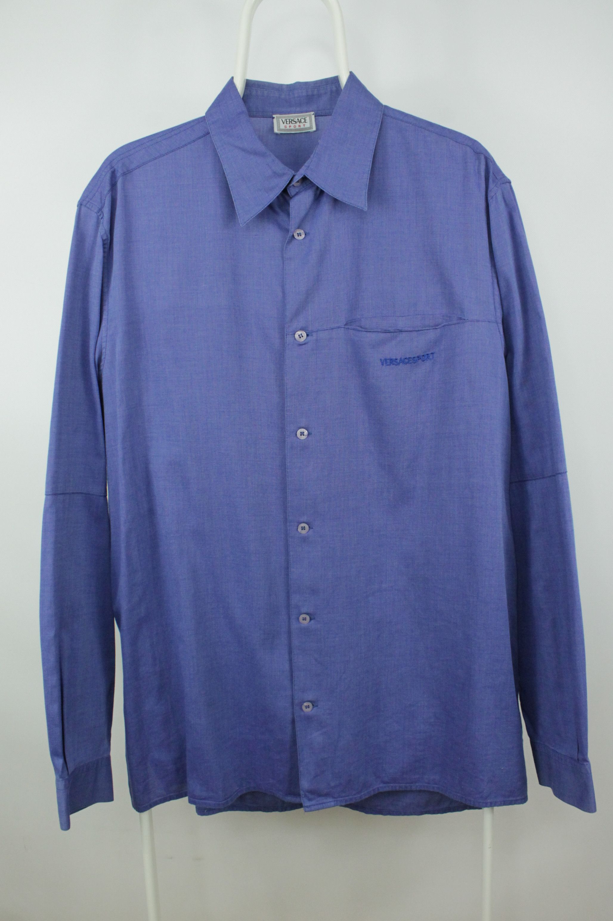 Versace × Vintage Vintage Versace Sport Light Cotton Regular Fit Casual Shirt Size US L / EU 52-54 / 3 - 1 Thumbnail