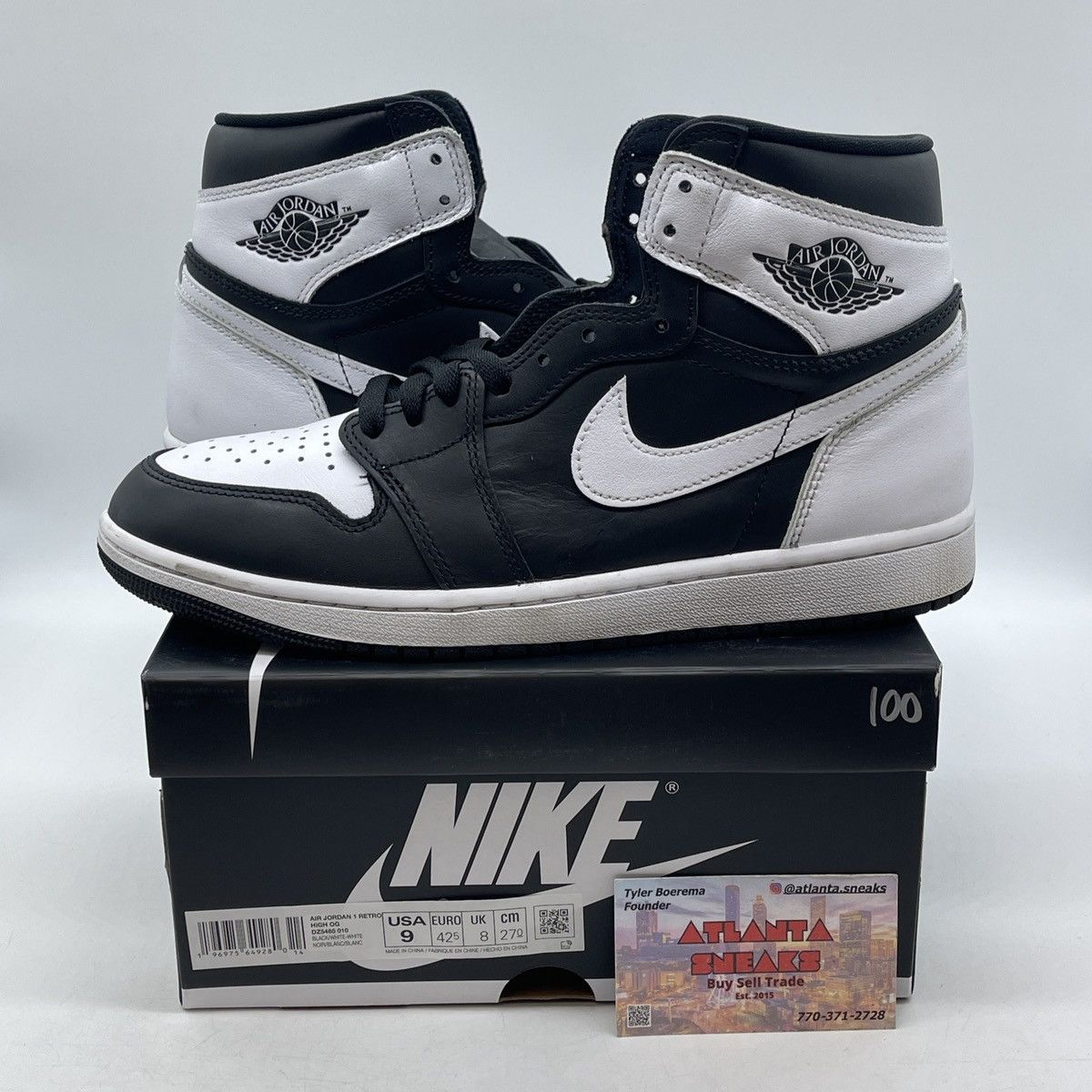 Air Jordan 1 high black white 2.0