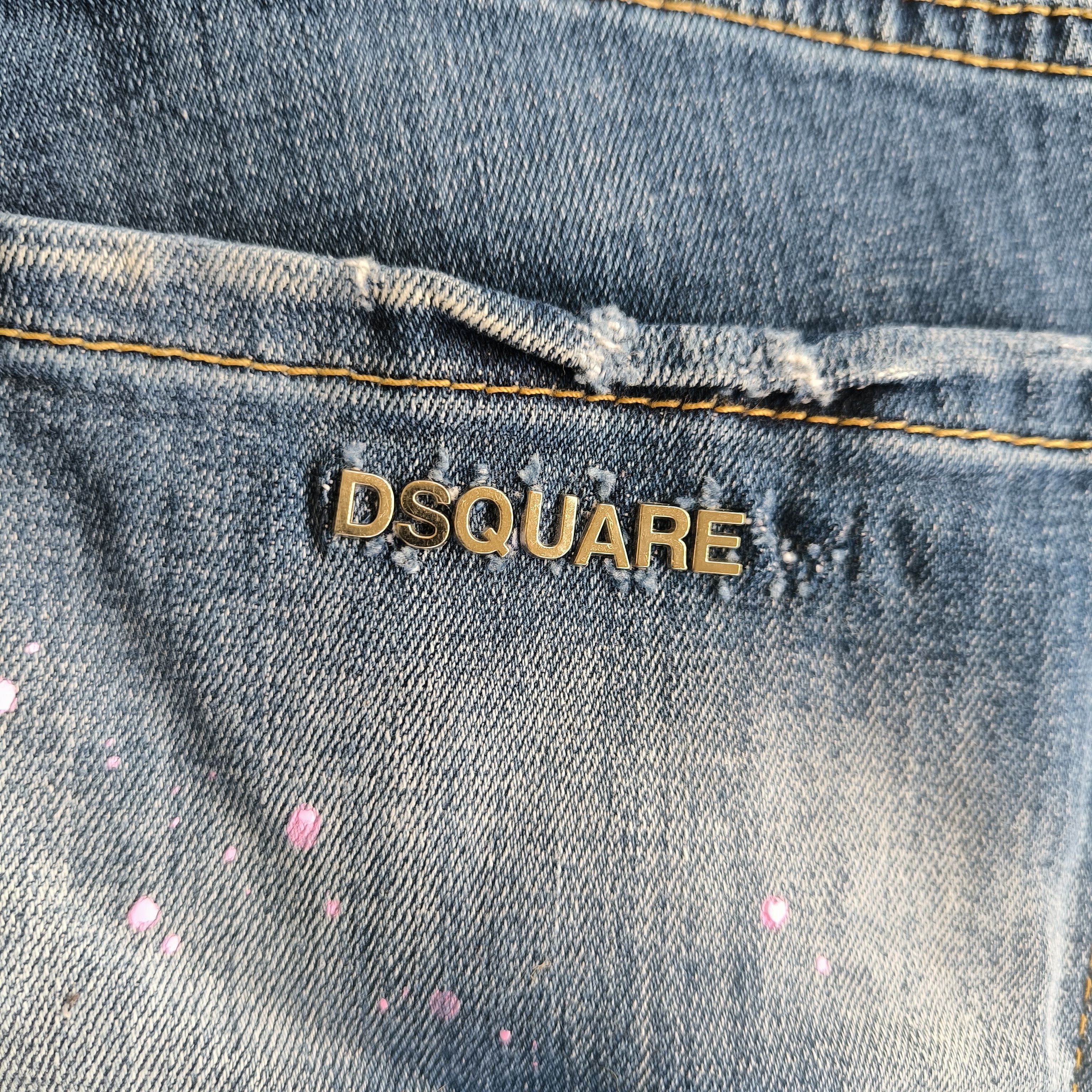 Dsquared2 DSQUARED2 Clement Fit Pink Paint Splatter Distressed Jeans Size US 36 / EU 52 - 12 Thumbnail