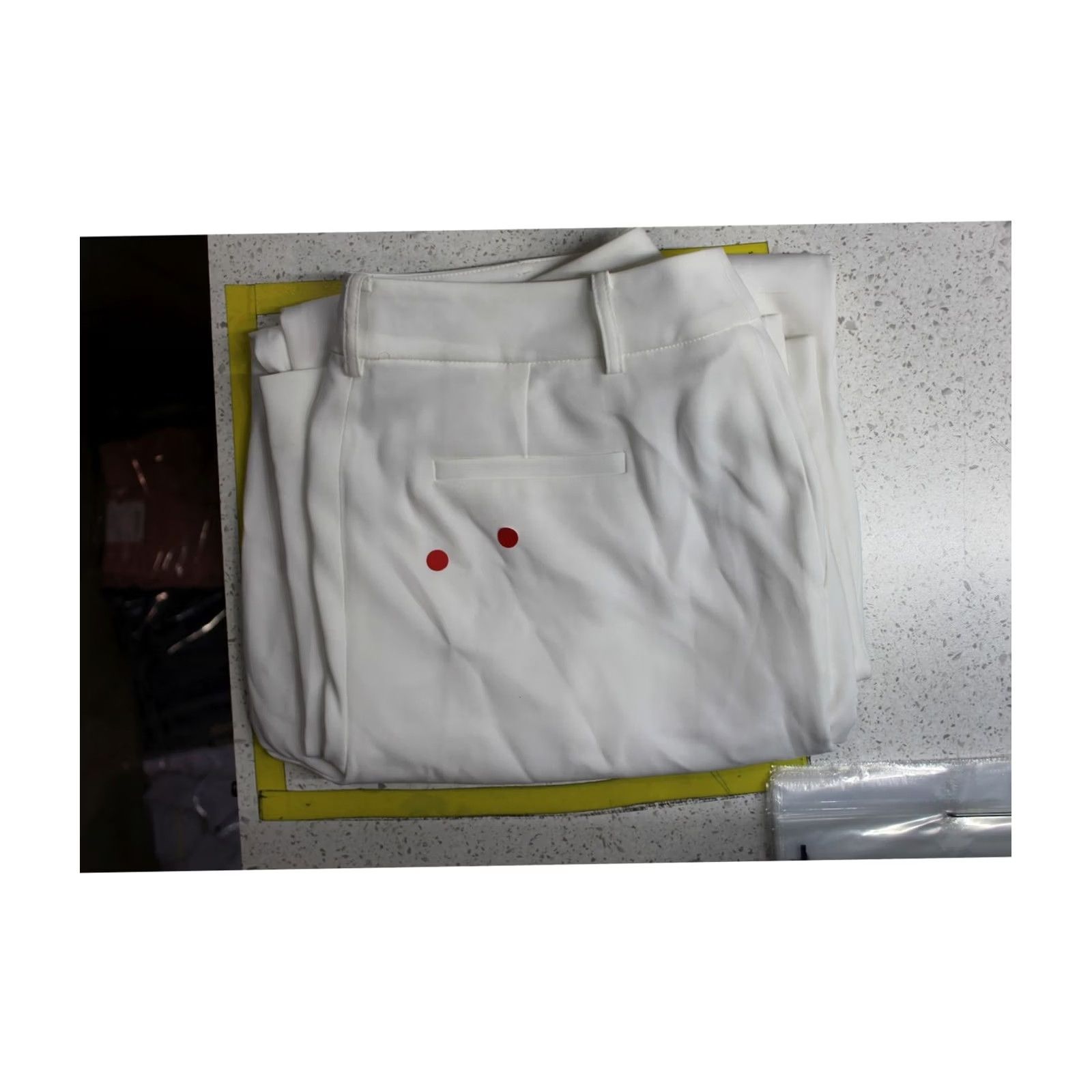 Karl Lagerfeld Karl Lagerfeld Womens White Wide Leg Casual Pants Size 10 Size 32" / US 10 / IT 46 - 3 Thumbnail