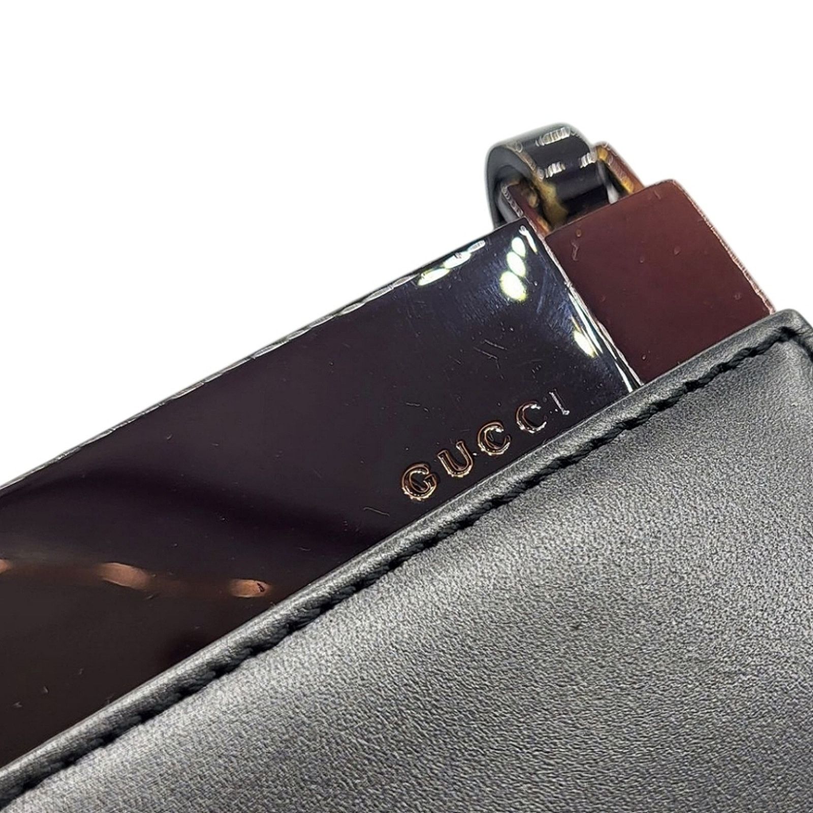 Gucci Gucci Rare Vintage Structured Leather Clutch Shoulder Bag Size ONE SIZE - 12 Thumbnail