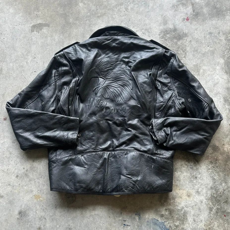 Harley Davidson Vintage Harley Davidson Leather Biker Jacket Size 44 Eagle Size US XL / EU 56 / 4 - 6 Thumbnail