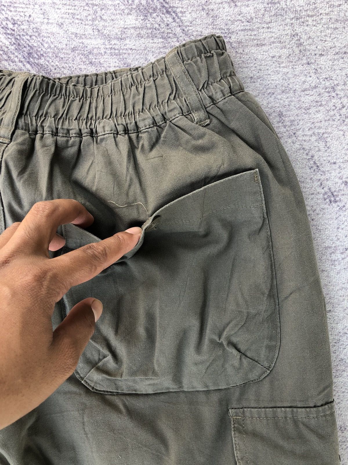 Vintage Cargo Stretchable Waist Trousers With 6 Pocket Workware Size US 26 / EU 42 - 13 Thumbnail