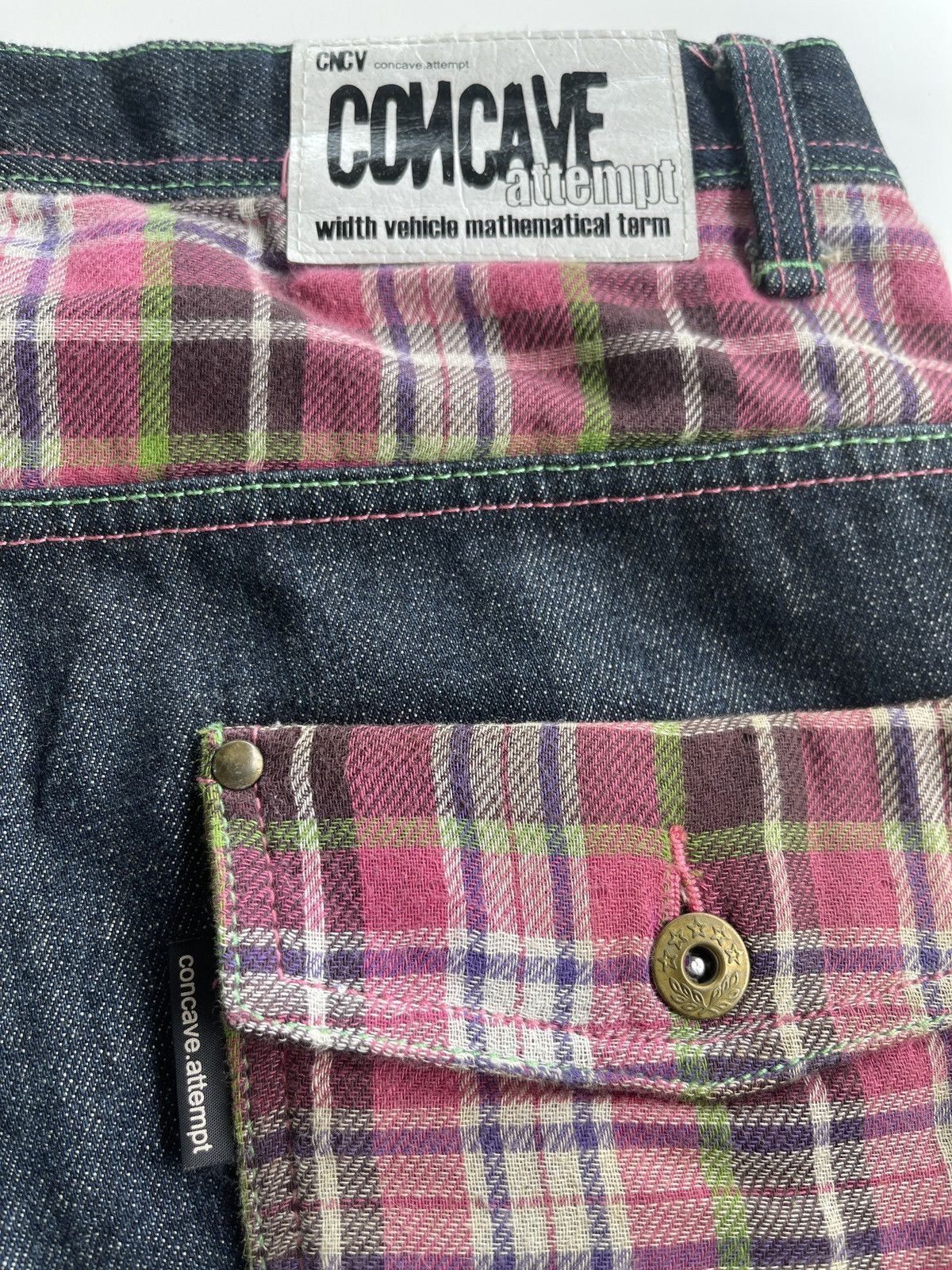 Japanese Brand Concave Attempt Double Waist Flare Denim Size US 31 - 10 Thumbnail