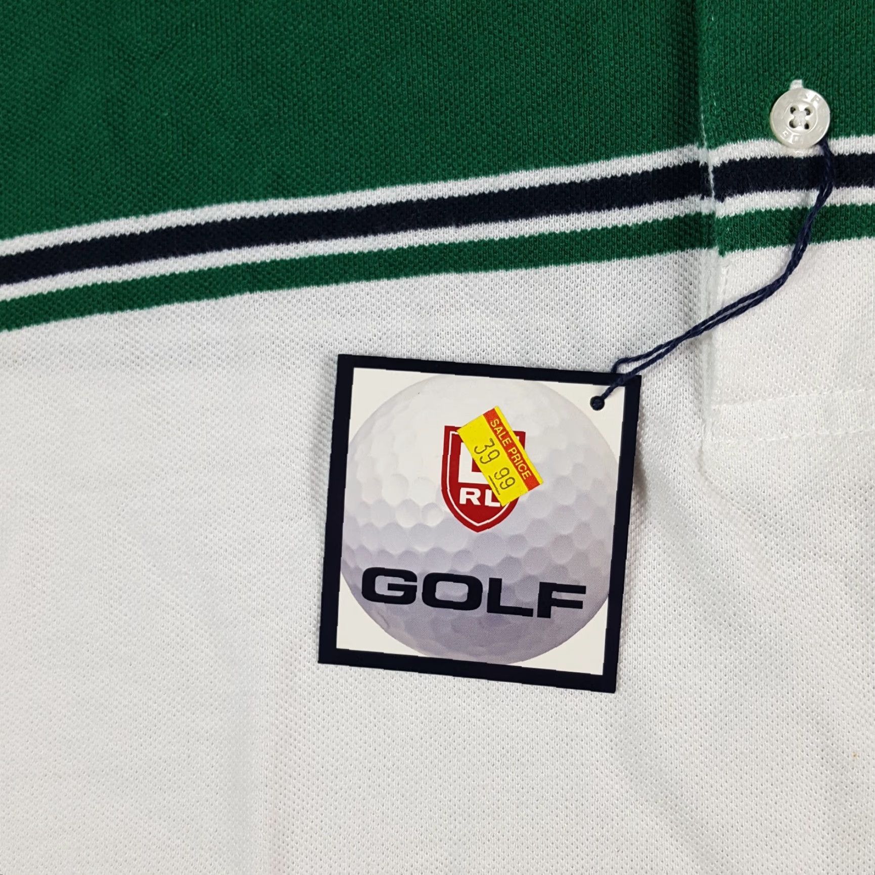 Ralph Lauren VINTAGE Ralph Lauren Polo Shirt Chaps 90s Golf Shield Logo Striped XL Green Men Polo Shirt Size US XL / EU 56 / 4 - 4 Thumbnail