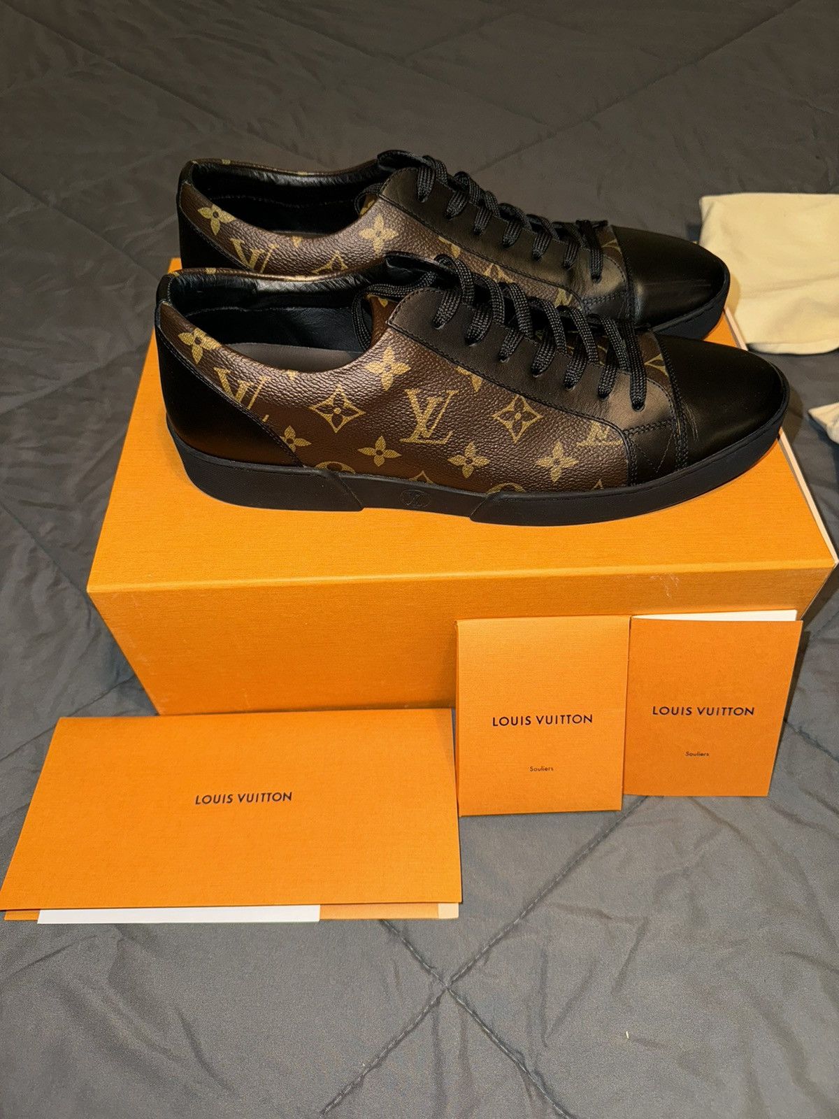 Louis Vuitton Men's Black Damier Graphite Match-Up Sneaker
