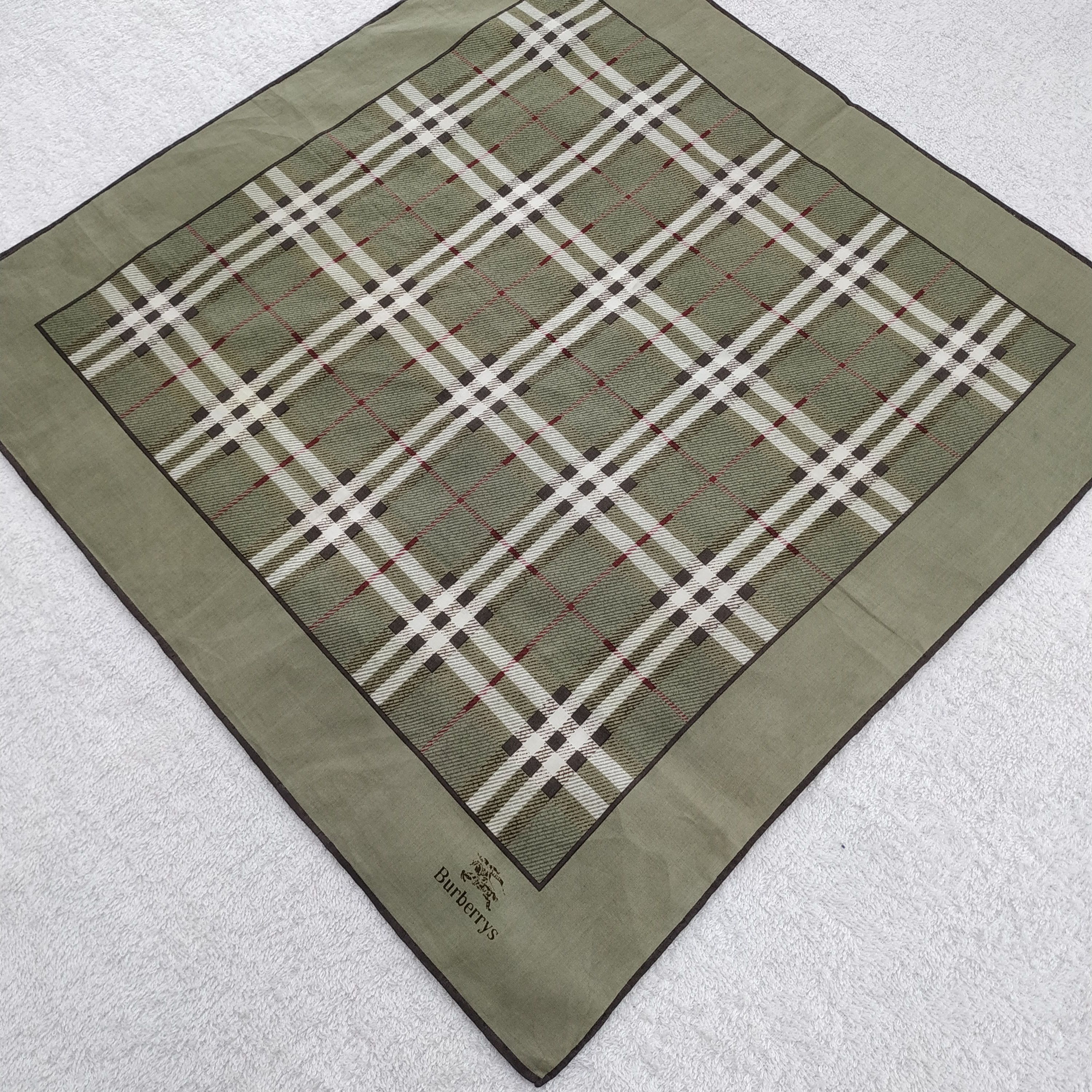 Burberry × Vintage Burberry Bandana / Handkerchief / Neckerchief - S033 Size ONE SIZE - 2 Thumbnail