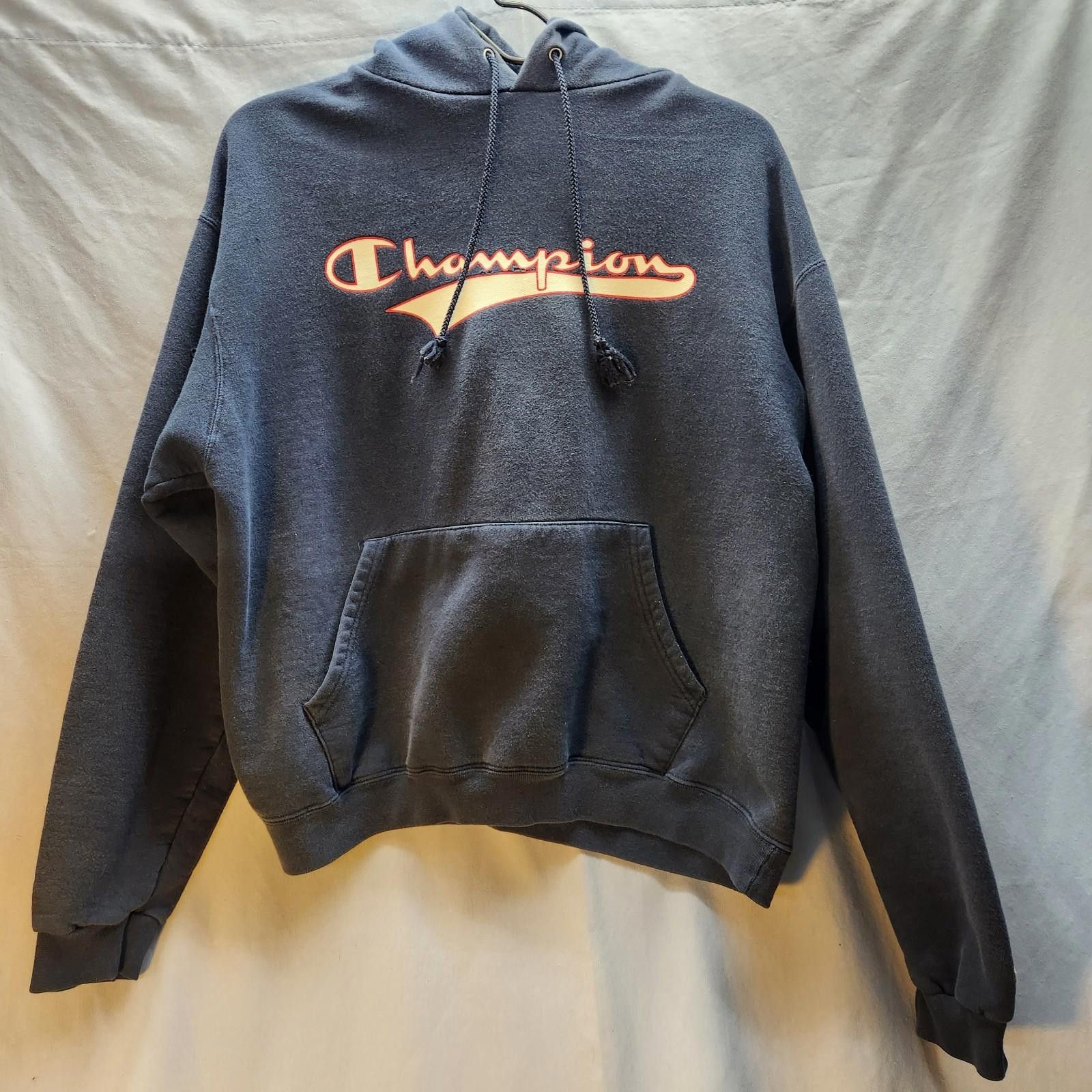 Champion Vintage Champion Spellout Hoodie Blue Size Medium Size US M / EU 48-50 / 2 - 1 Thumbnail