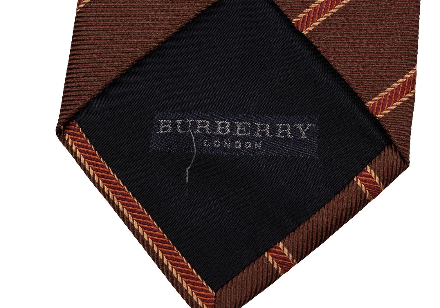Burberry Regimental Silk Tie with Horse Embroidery in Brown Size ONE SIZE - 7 Thumbnail