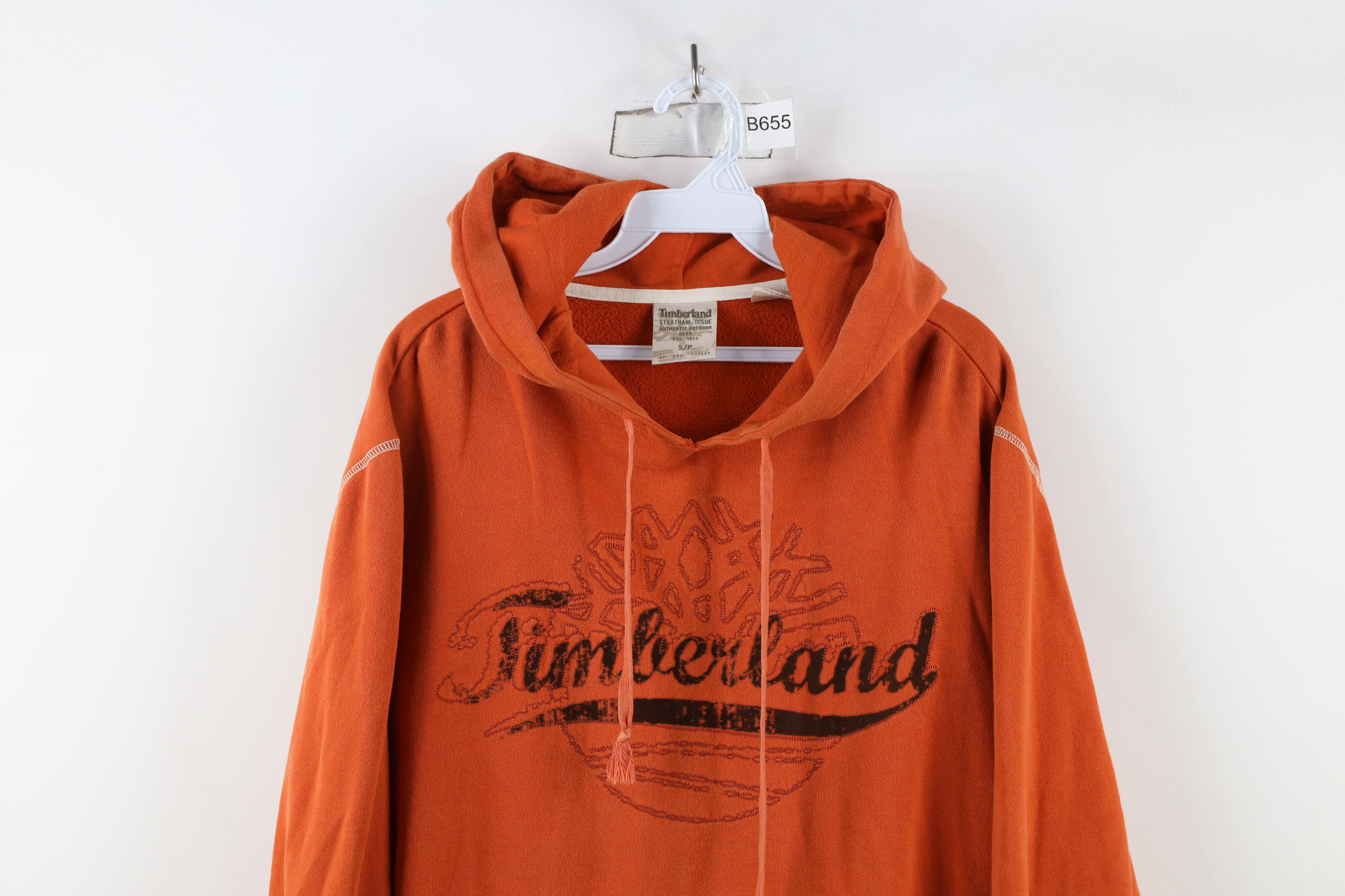 Timberland × Vintage Vintage Timberland Spell Out Baggy Fit Hoodie Sweatshirt Size US S / EU 44-46 / 1 - 2 Thumbnail