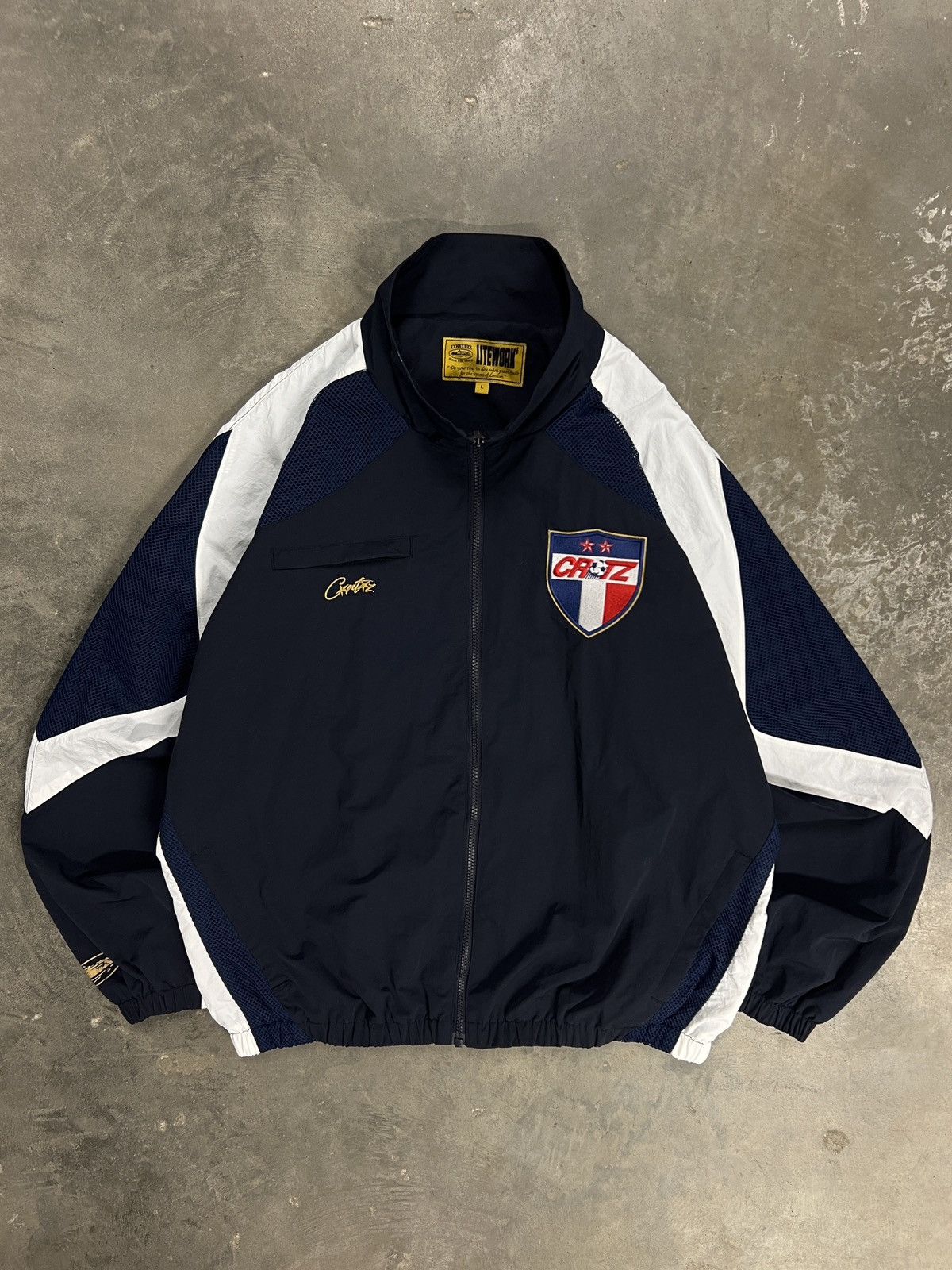 Mens Corteiz France Shuku Track Jacket Navy