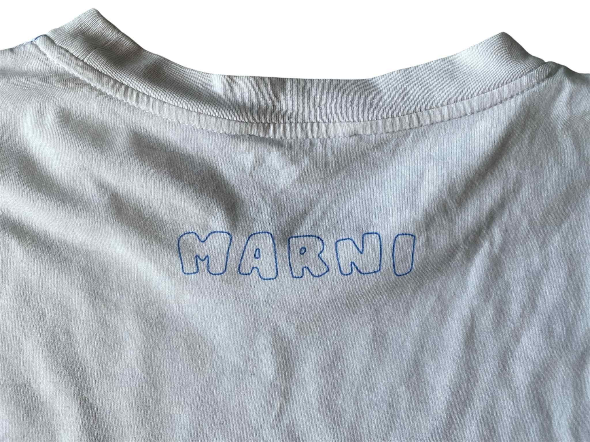 Marni Marni Floral White And Blue Tee Big Flower Size US M / EU 48-50 / 2 - 3 Thumbnail