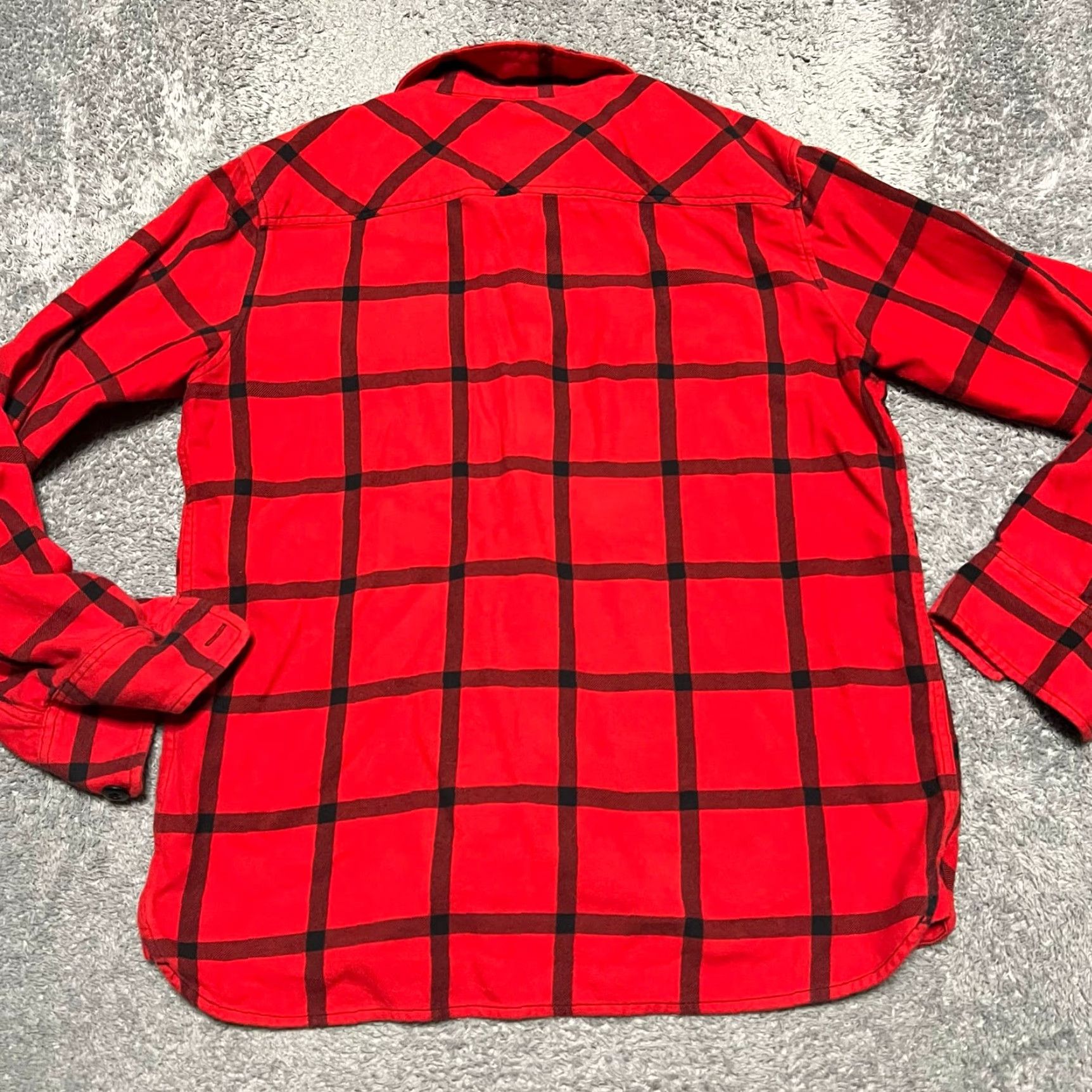 Topo Designs Topo Designs Mountain Flannel Shirt Mens Large Red Plaid Loop Collar Organic Size US L / EU 52-54 / 3 - 3 Thumbnail