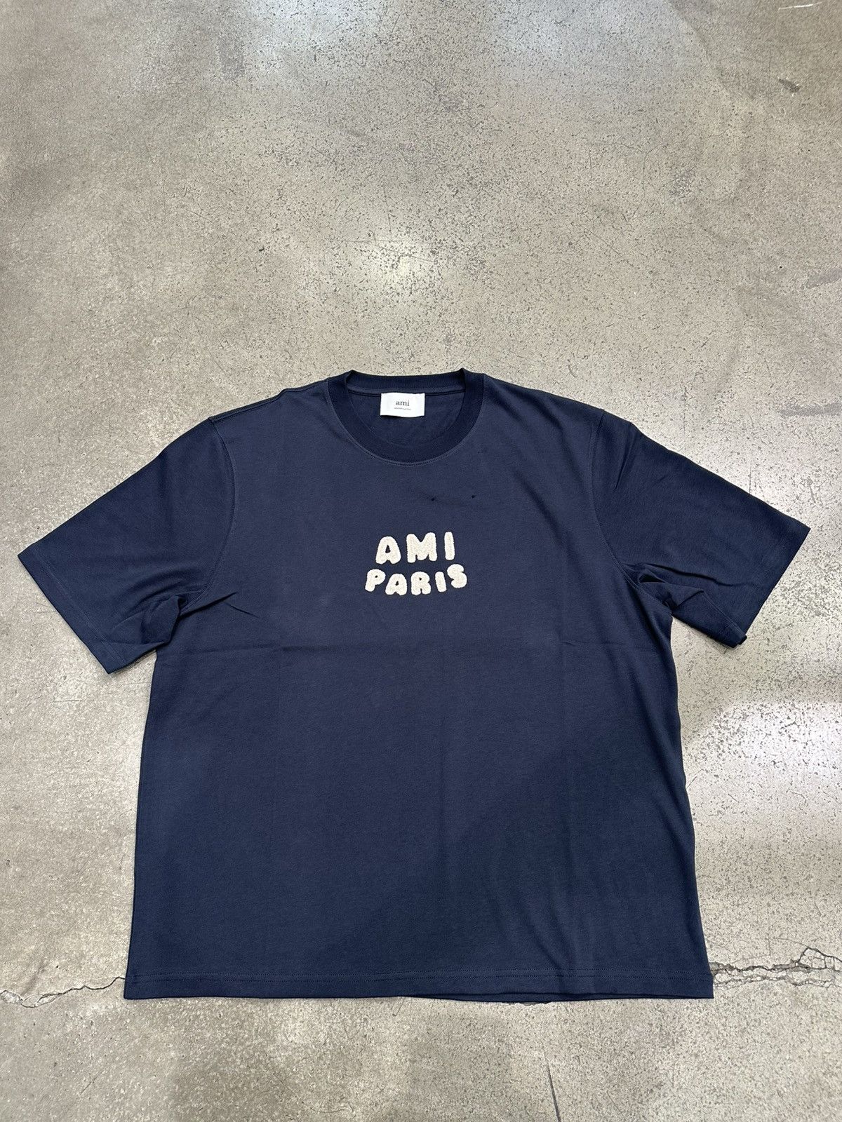 AMI AMI - Patch Tee Navy Size US L / EU 52-54 / 3 - 1 Thumbnail