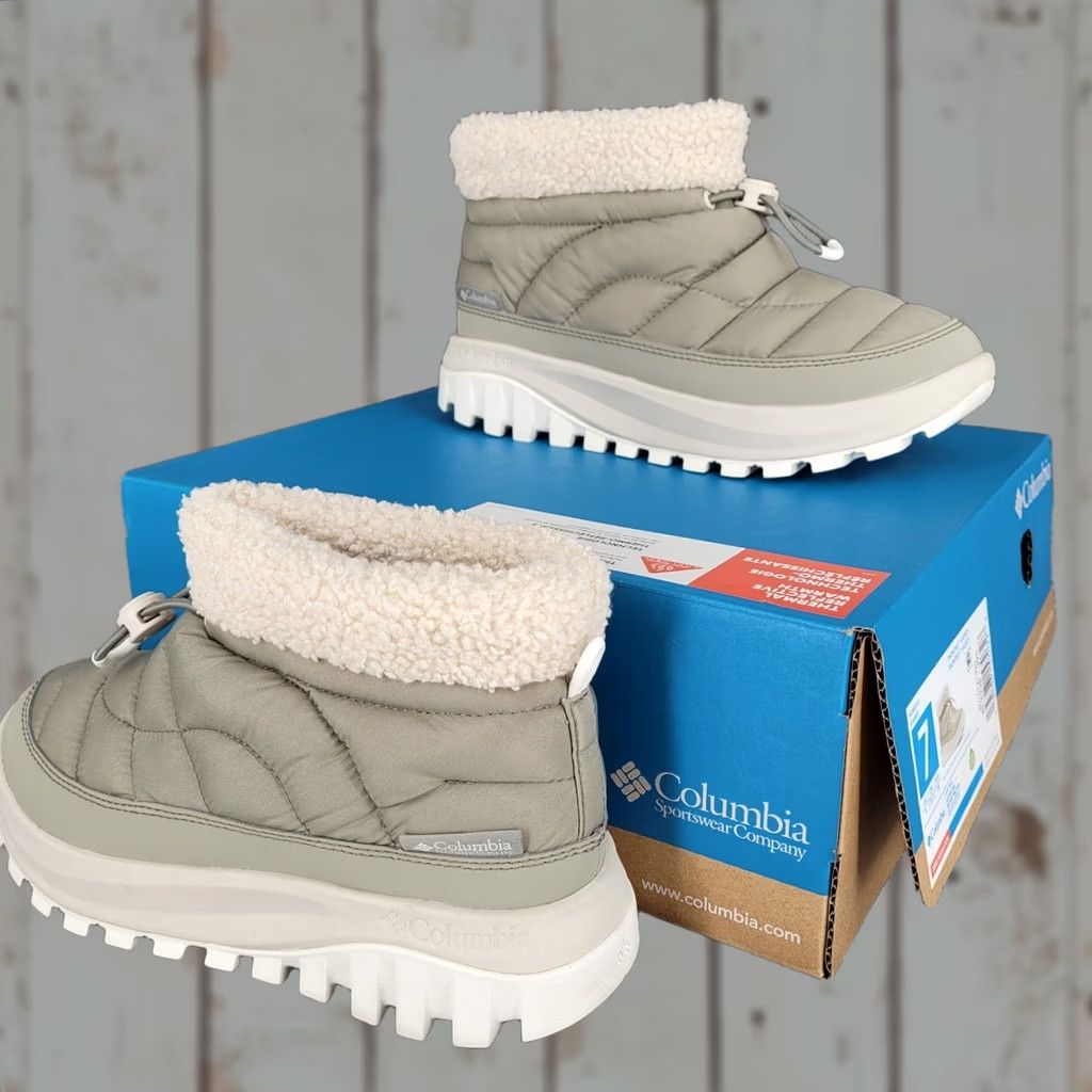 Vintage Columbia Womens Snowtrot Shorty Boots Grey Green Quilted Insulated Winter 7 NEW Size 26" / US 2 / IT 38 - 1 Thumbnail